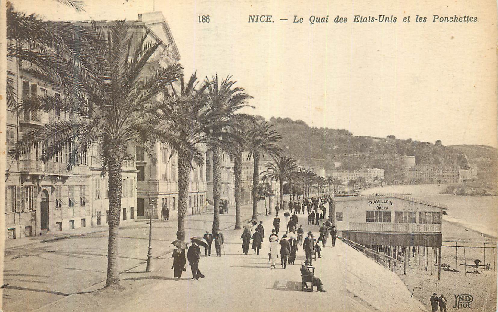 CPA Nice Quai des Etats Unis et les Ponchettes 