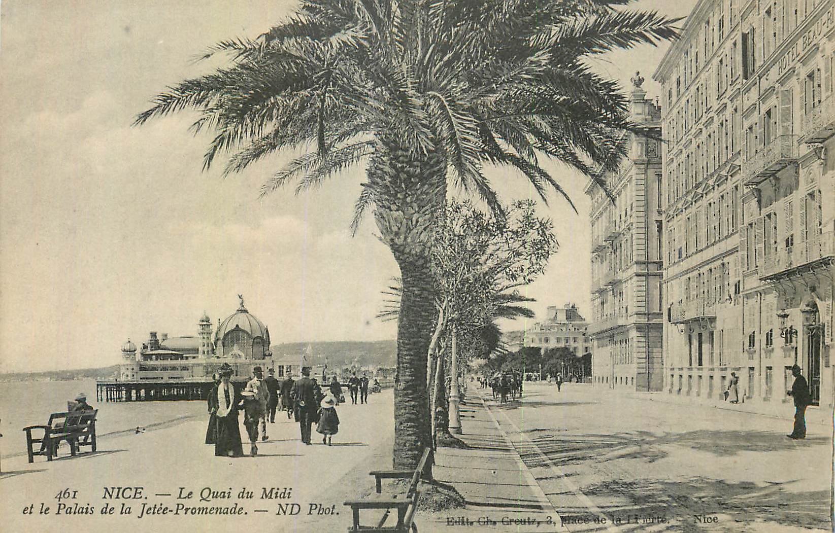 CPA Nice le Quai du midi et le Palais de la Jetee Promenade 