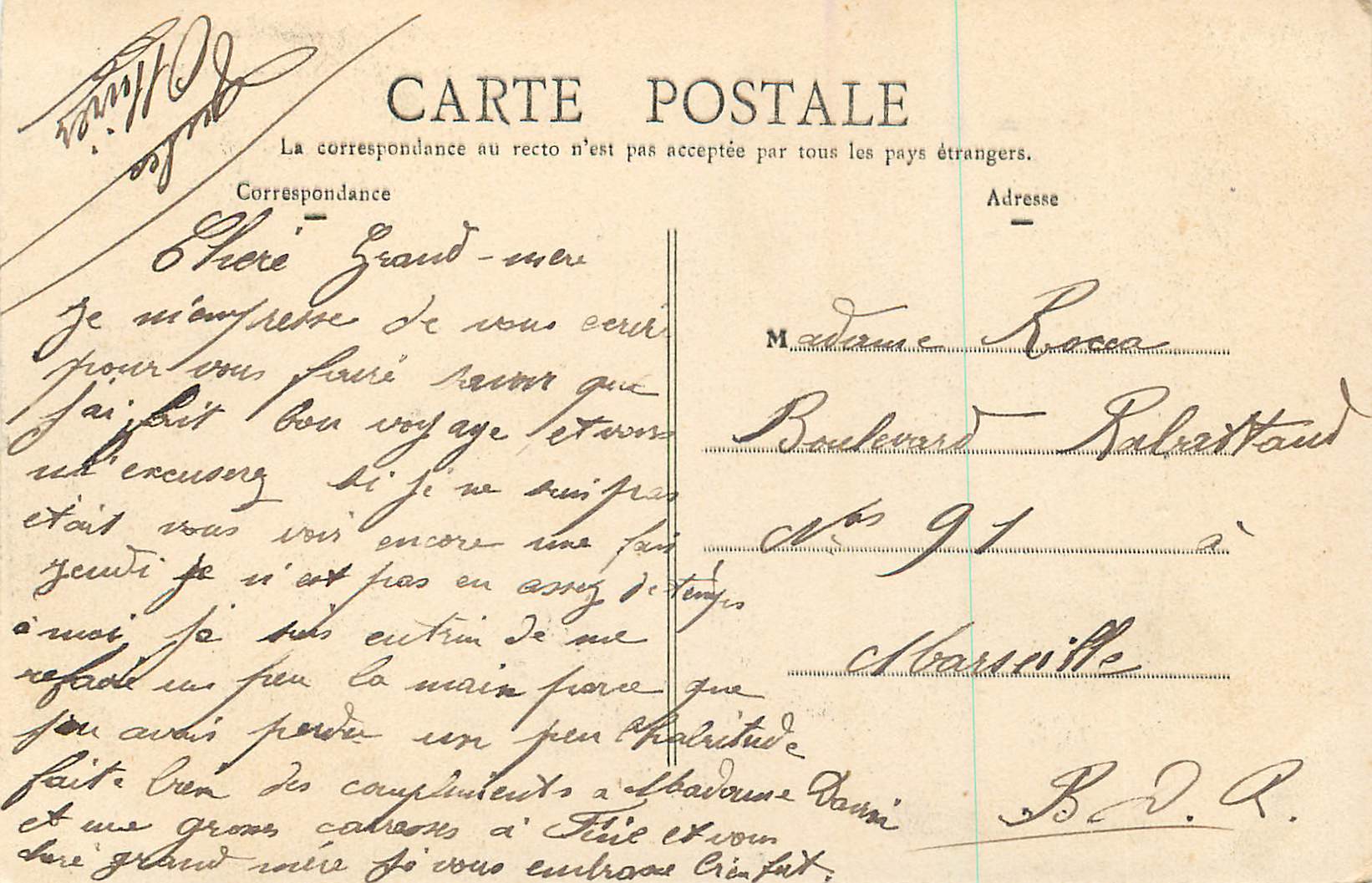 CPA Nice Tour Bellanda et hÃ´tel Suisse — Rückseite