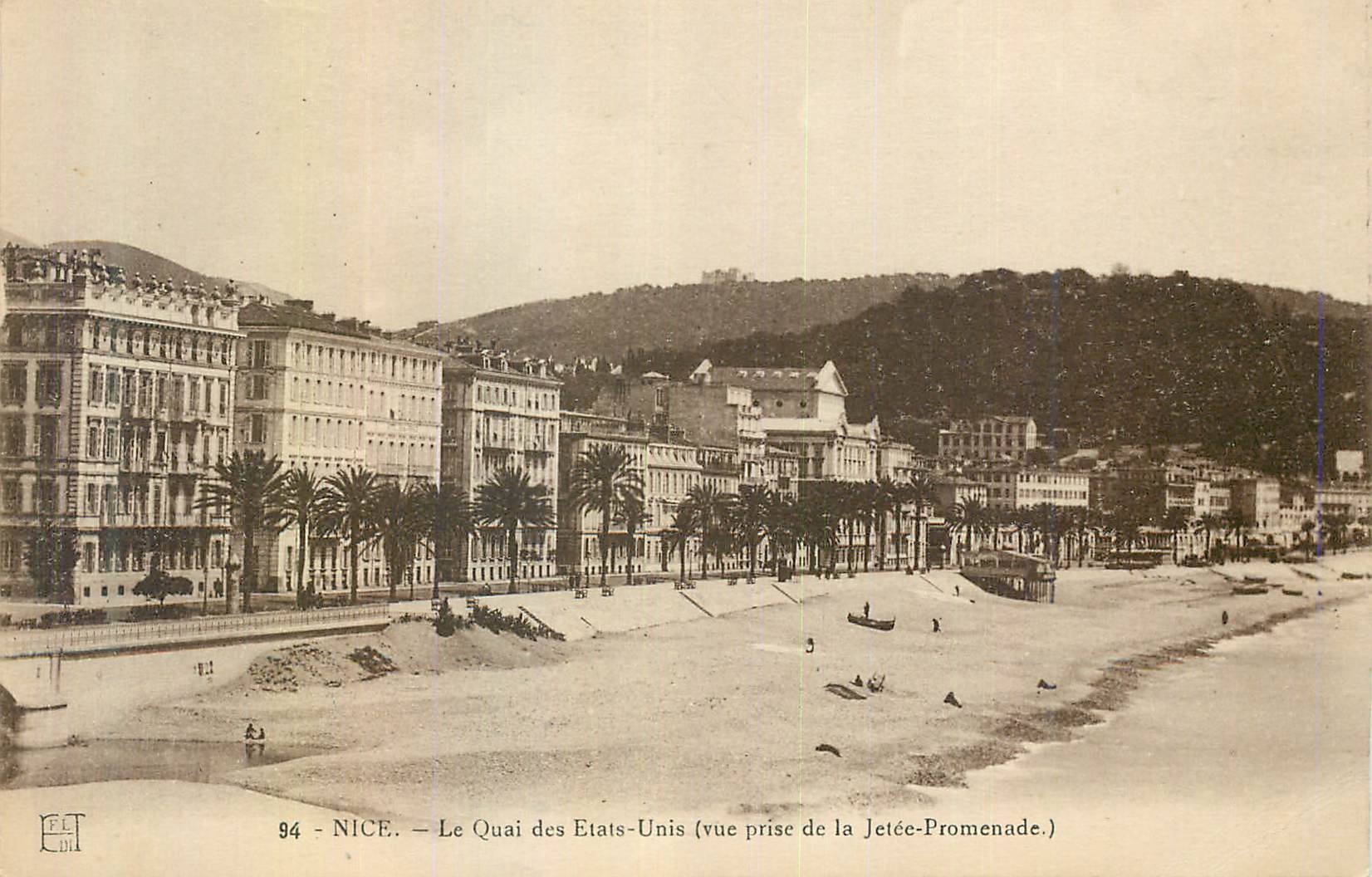 CPA Nice le Quai des Etats Unis Jetee Promenade