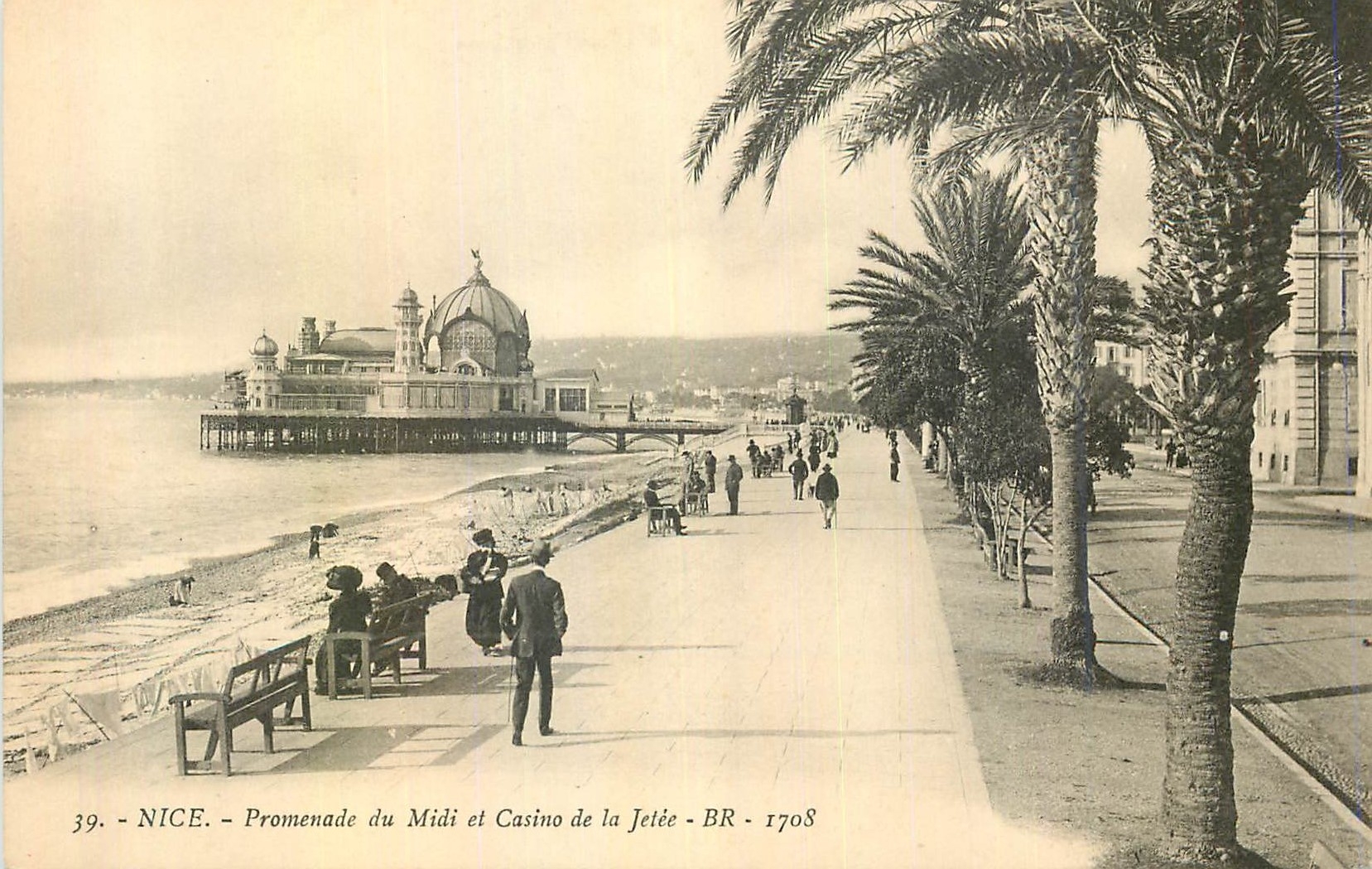 CPA Nice Promenade du midi et Casino de la Jetee 
