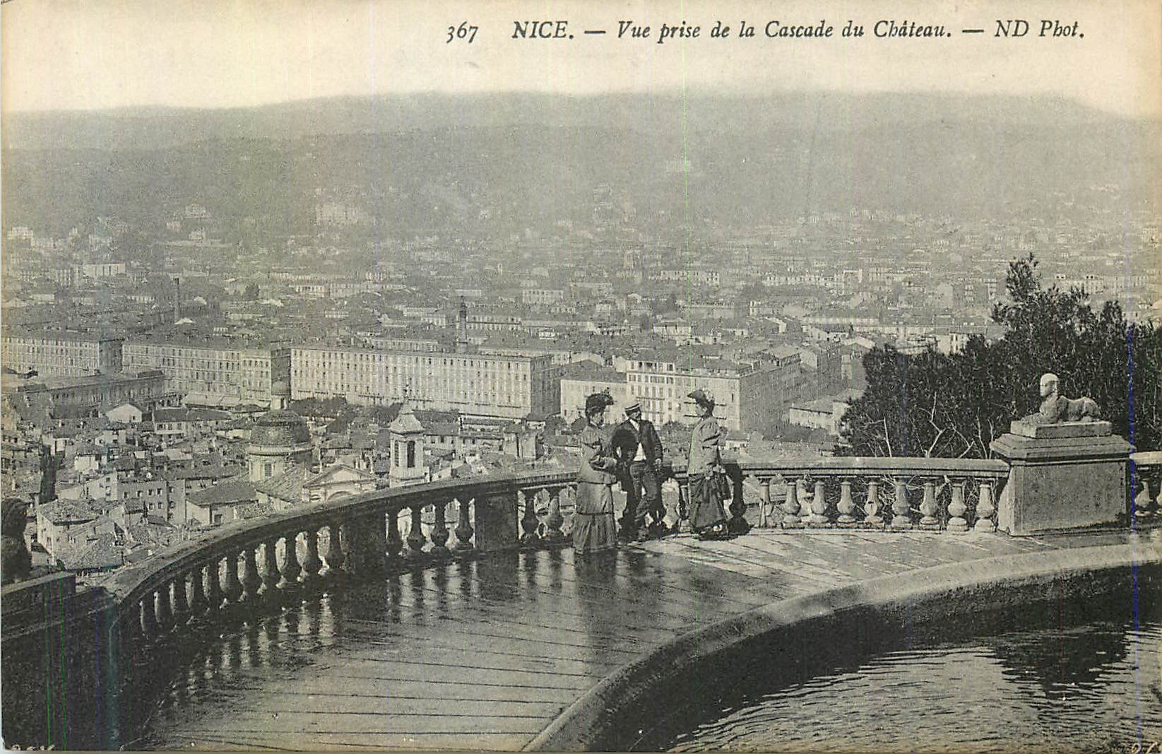 CPA Nice vue prise de la Cascade du chateau