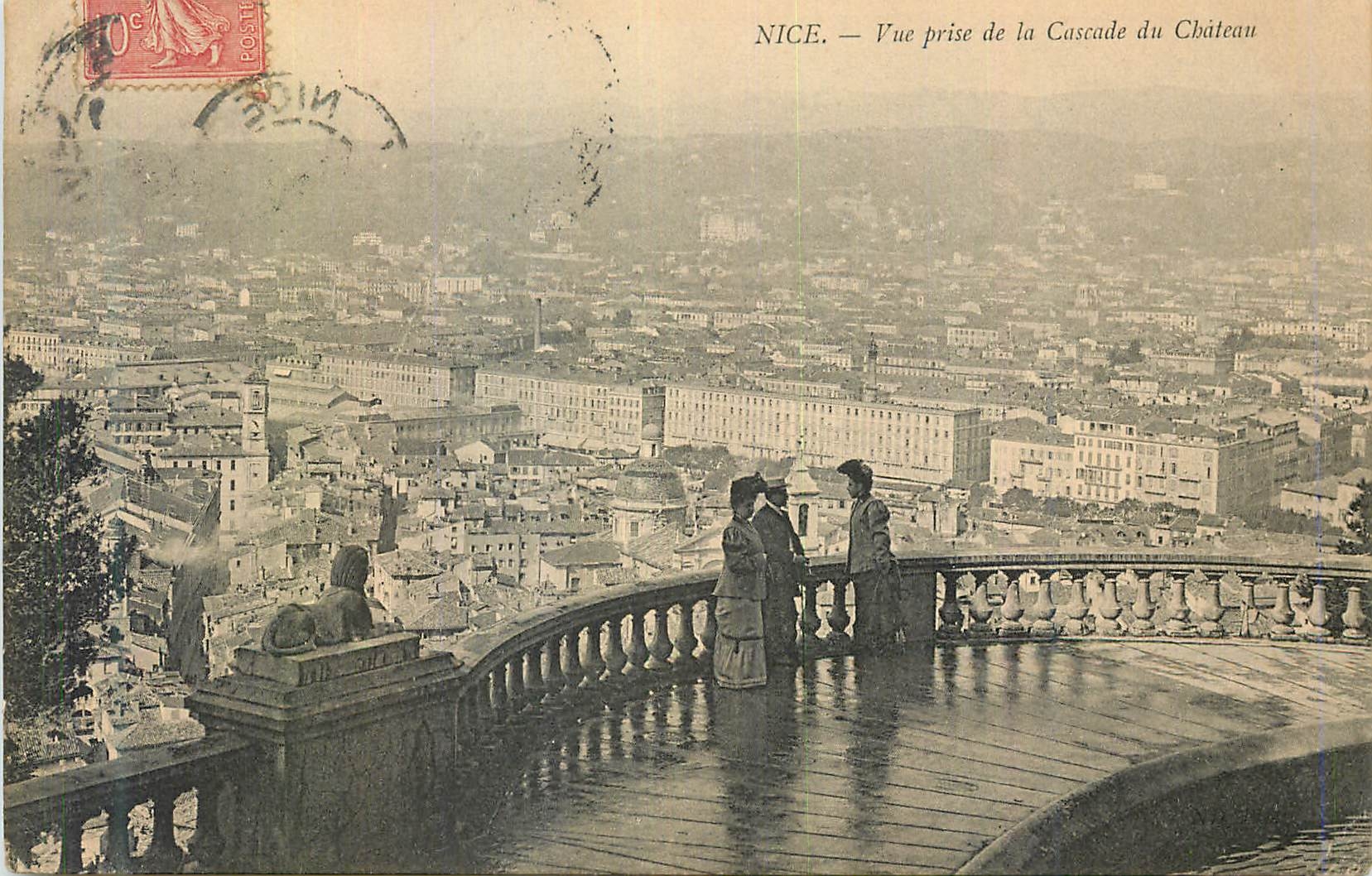 CPA Nice vue prise de la Cascade du chateau