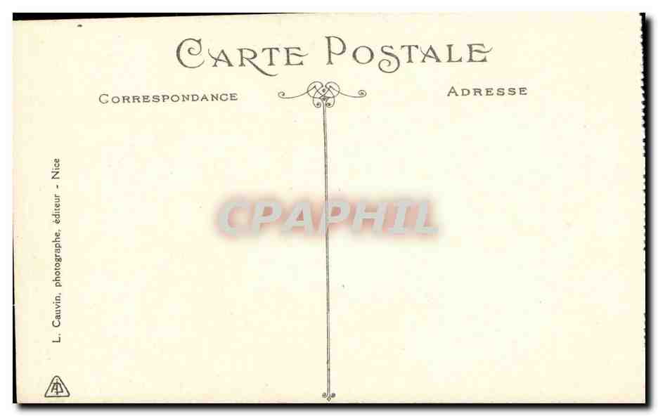 Nice CPA Le monument de la reine Victoria — Rückseite