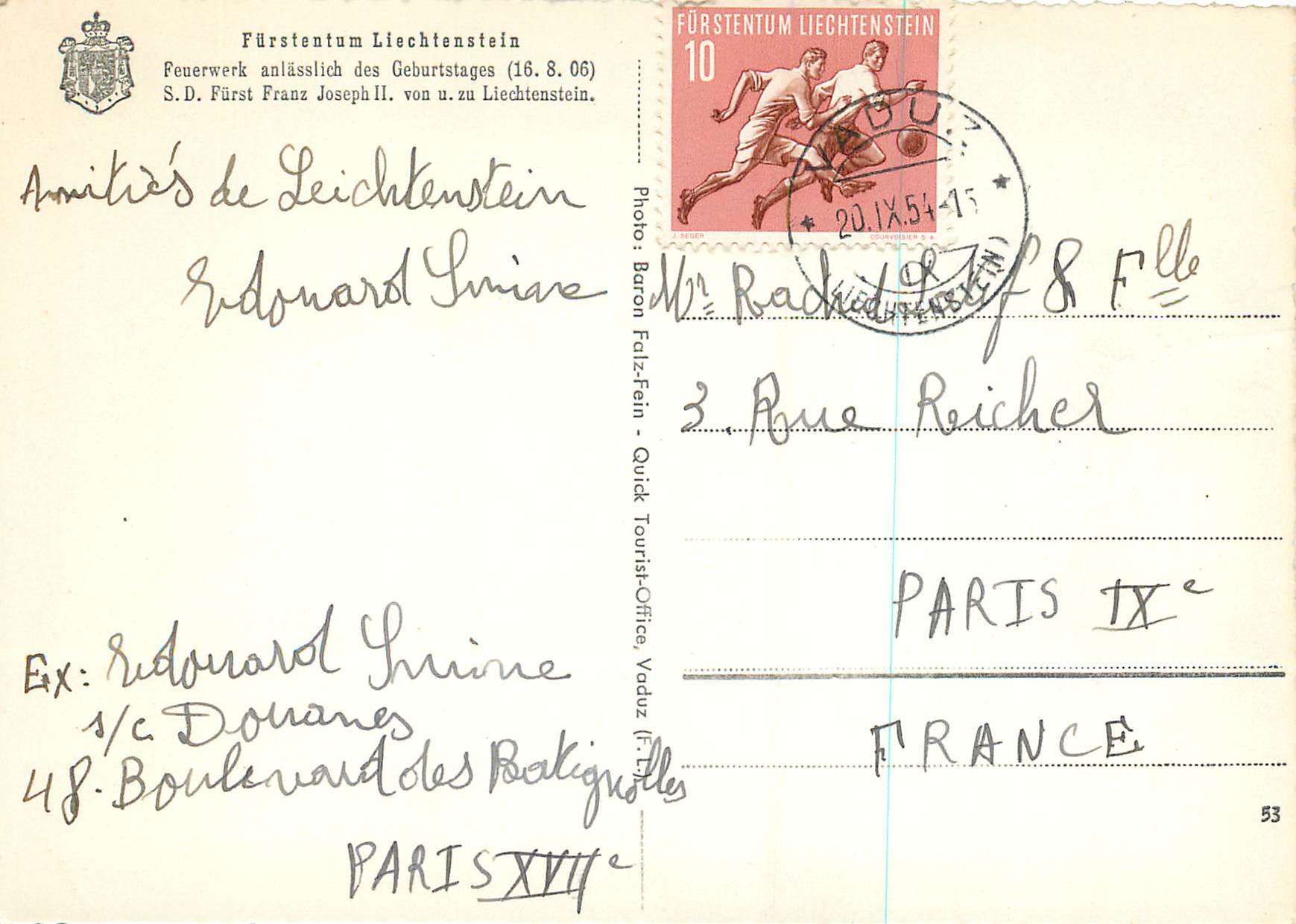 CPM Feux d'artifice — Rückseite