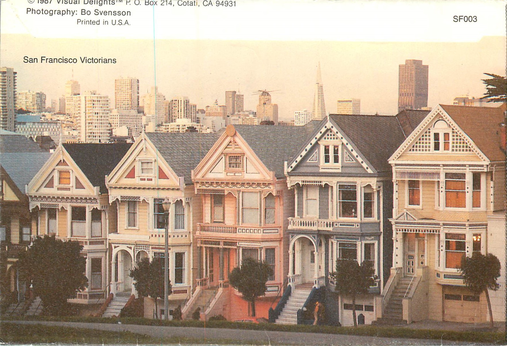 Lettre San Francisco Victorians 1992 pour Paris France illustree — Back