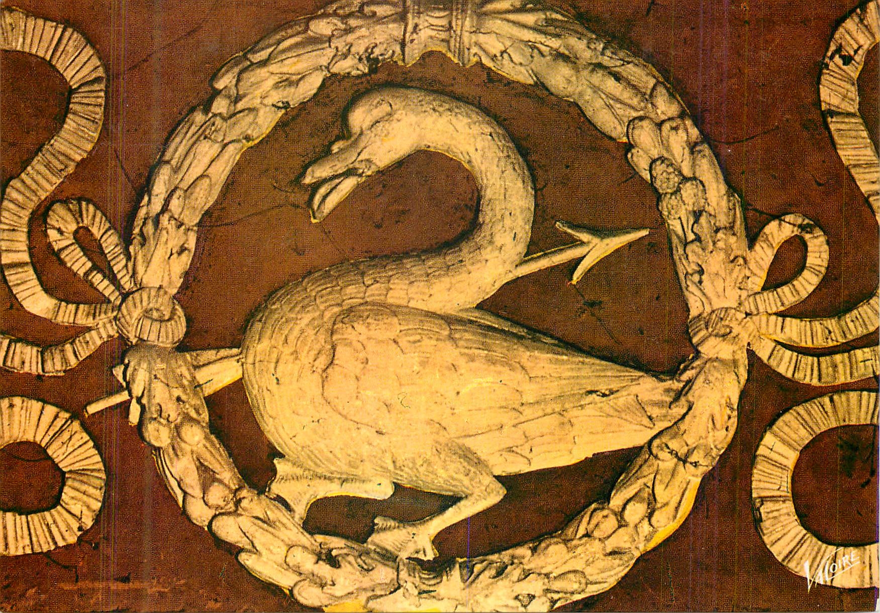 CPM Les Merveilles du Val de Loire Blois (Loir et Cher)Le chateau Le Cygne Transperce embleme de la Reine Claude de Fran