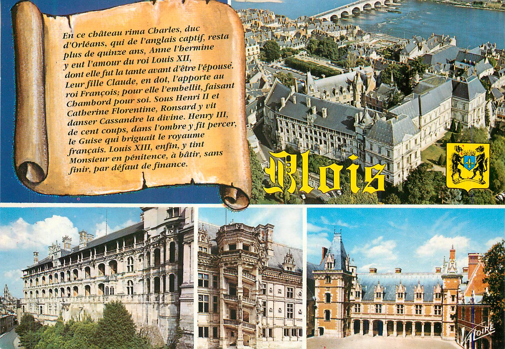 CPM Les Merveilles du Val de Loire Blois (Loir et Cher)Le Chateau vu d'avion  la facade Francois 1er