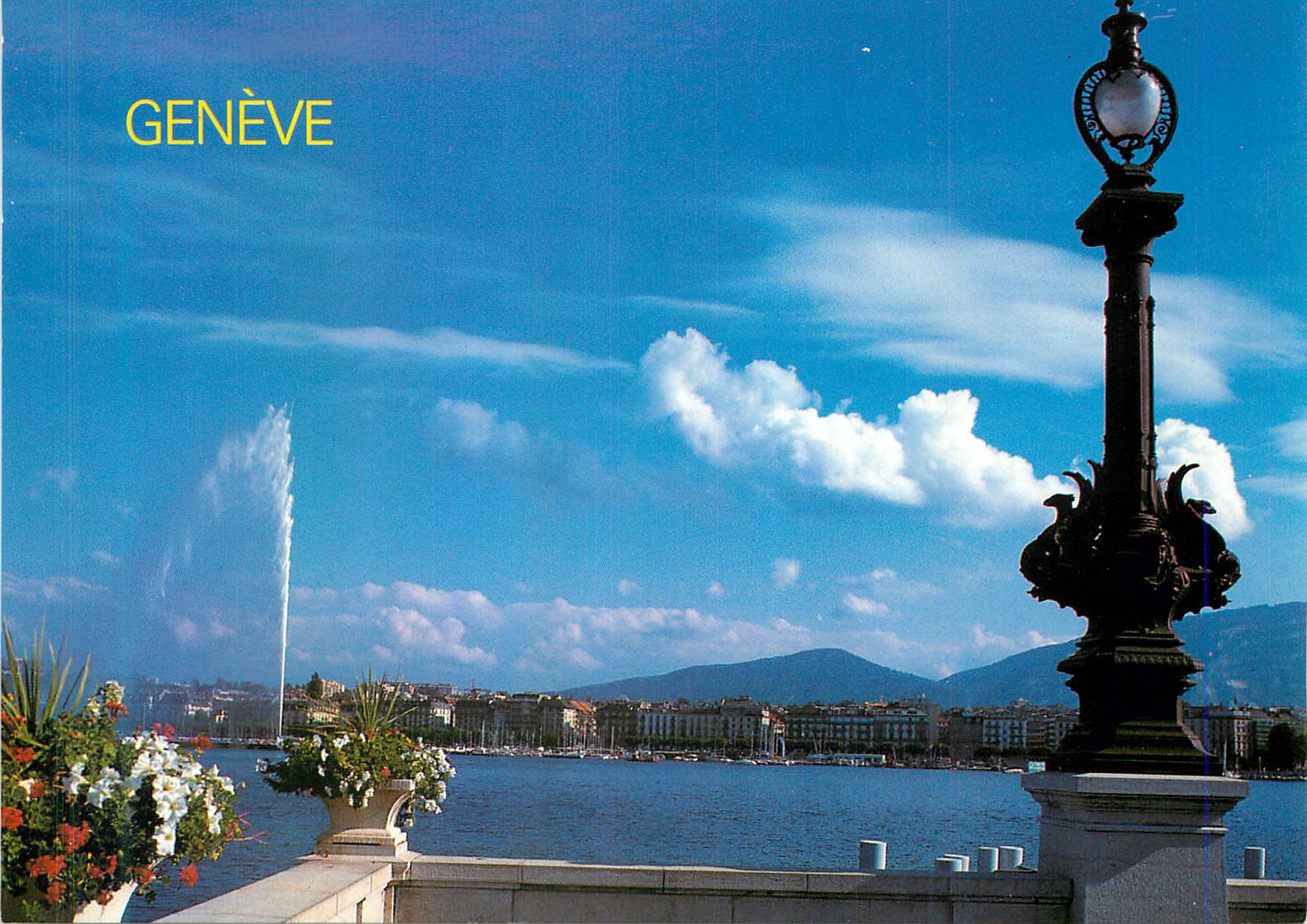 CPM Geneve Au bord du lac le jet d'eau