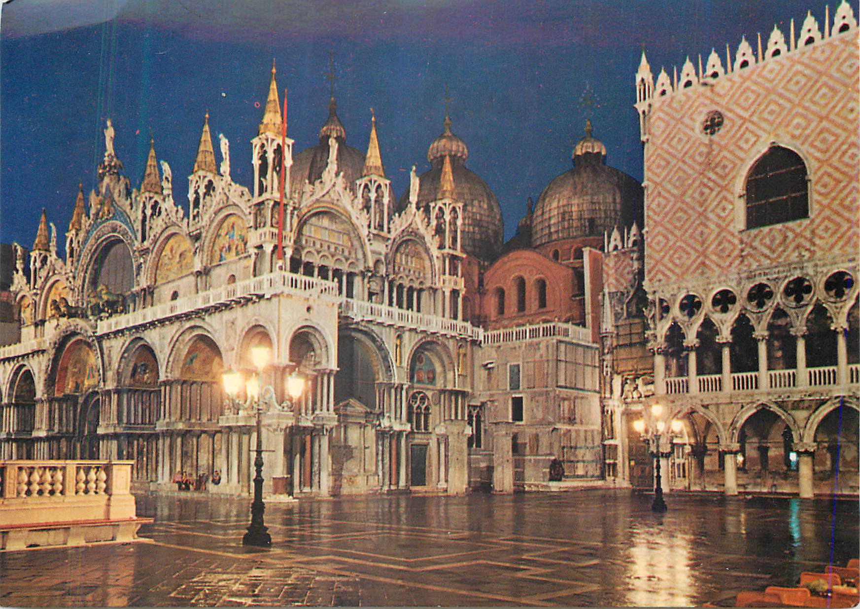 CPM Venezia Nocturne et Eglise S Marco