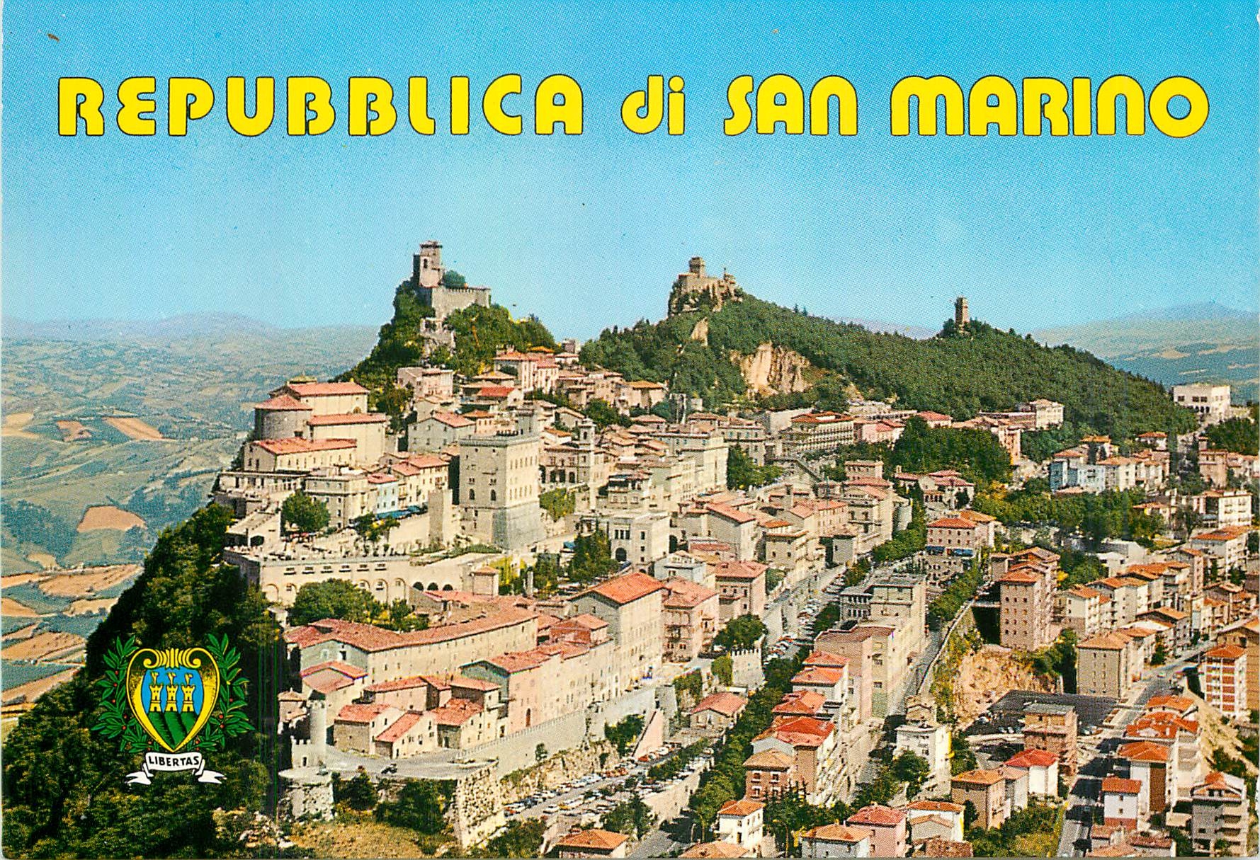 CPM Repubblica Di San Marion Les trois Tours et panorama