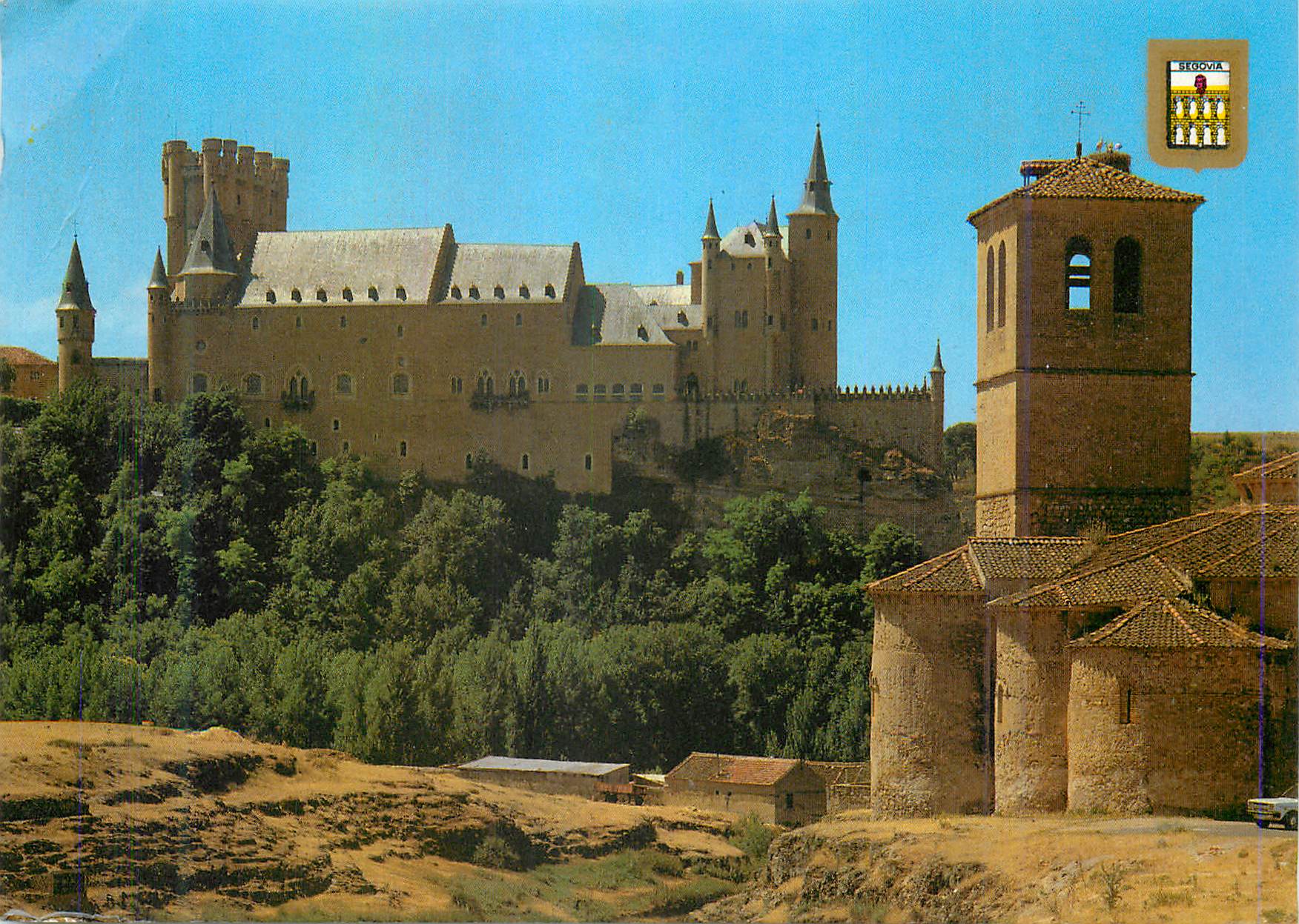 CPM Segovia Alcazar et Eglise de la Veracruz