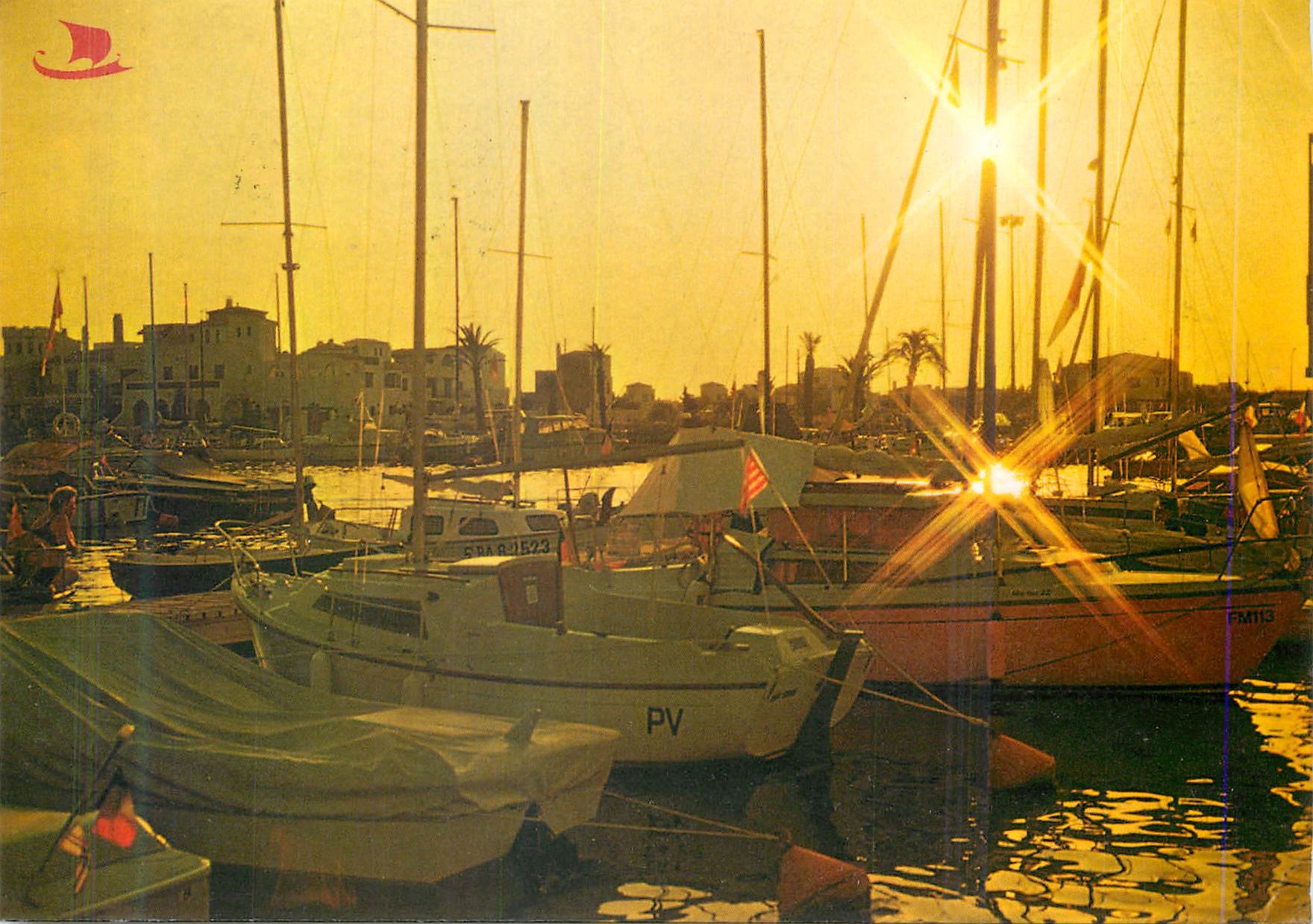 CPM Ampuriabrava (Costa Brava)Coucher du soleil Bateaux