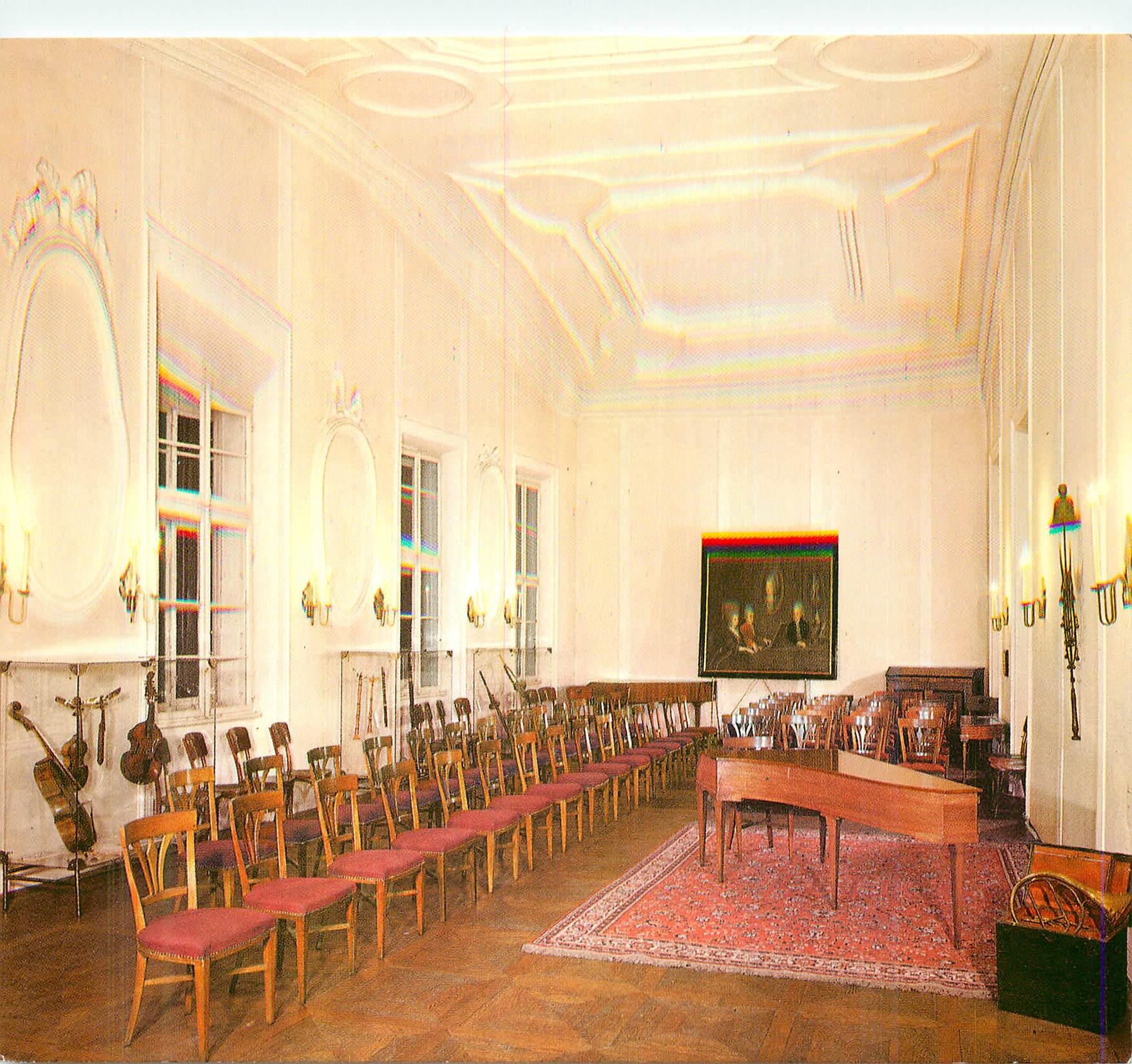 CPM Salzburg The City of Mozart Dancing masters hall in Mozart's dwelling house with historical instruments Violon