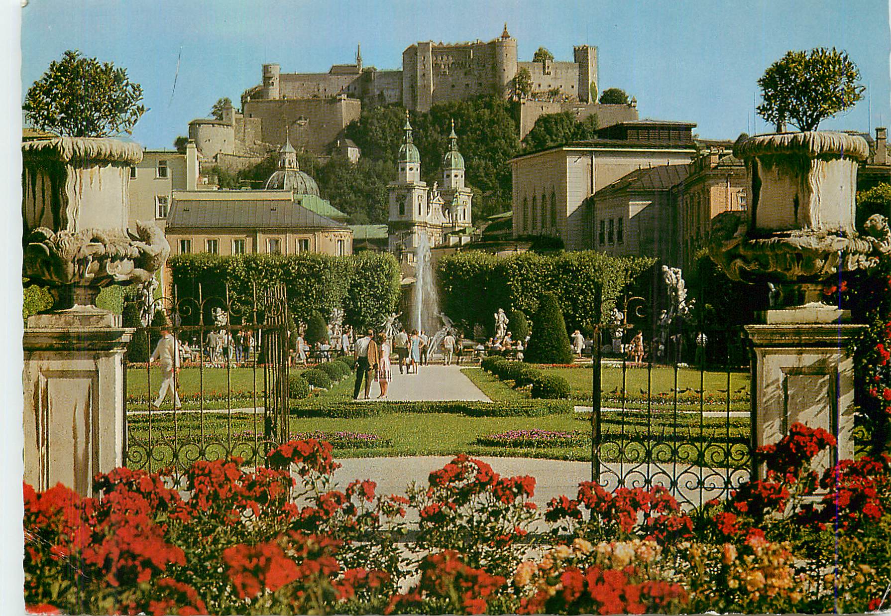 CPM Mozartstadt Salzburg Mirabellgarten mit Festung Hohensalzburg