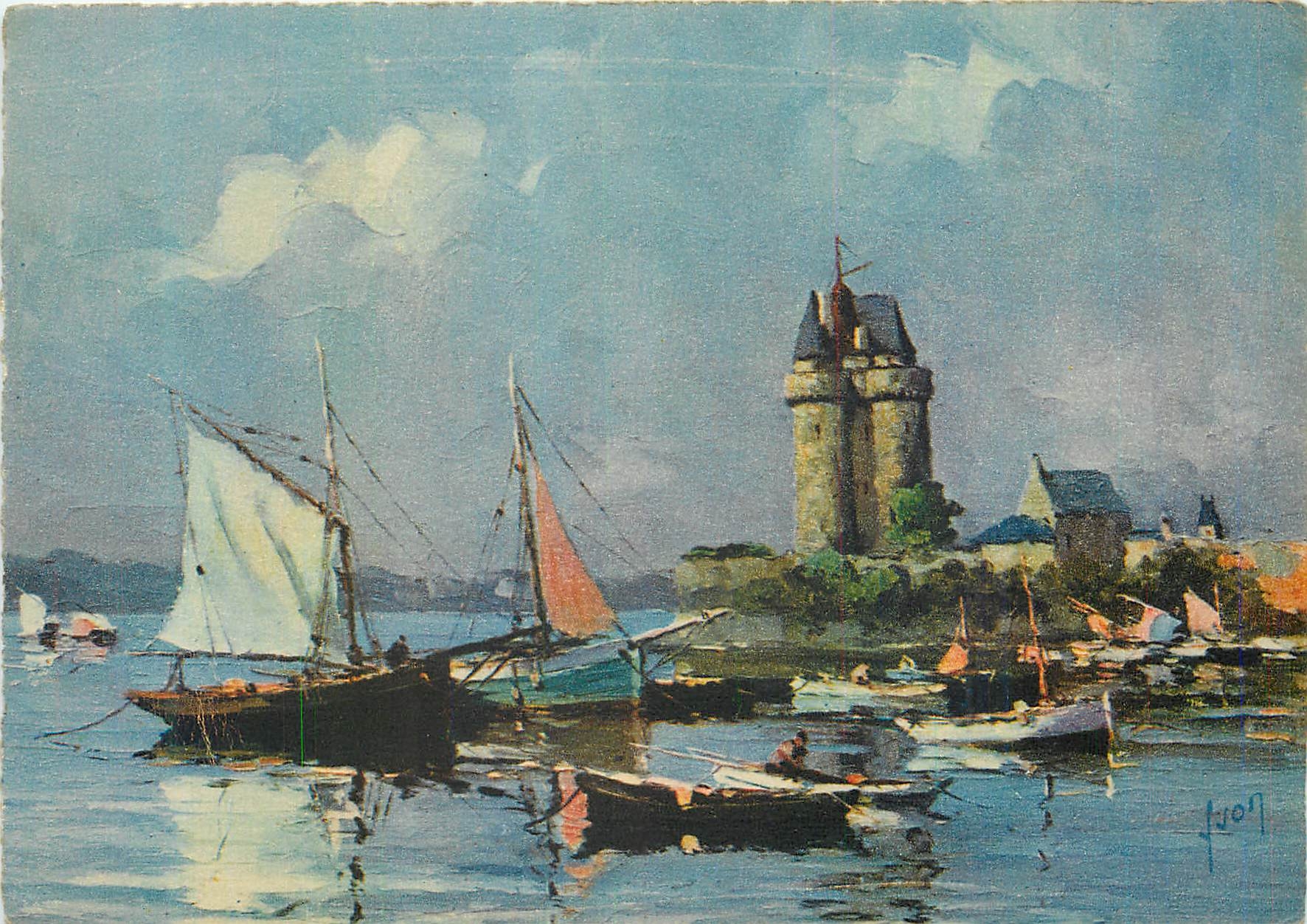 Saint-Servan (Ille-et-Vilaine) — Le port et la tour Solidor — Yvon