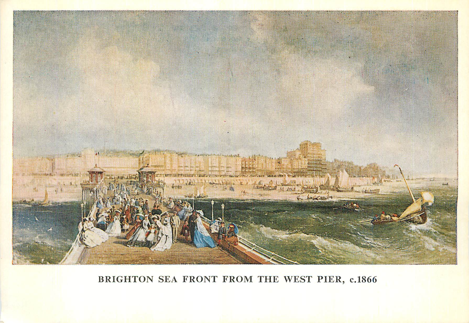 CPM Brighton sea Front From the west Pier c1866