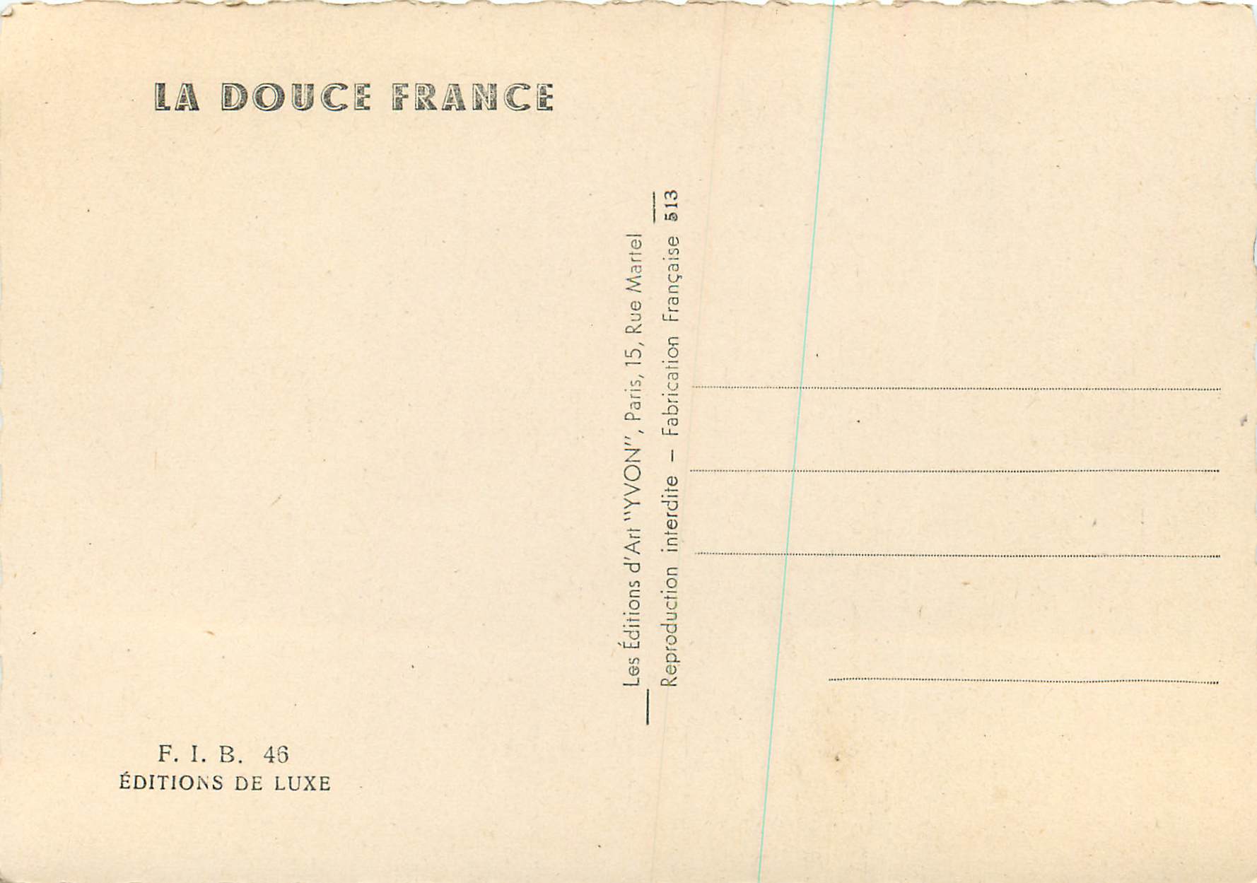 CPM Elan et Sveltesse La Douce France — Rückseite