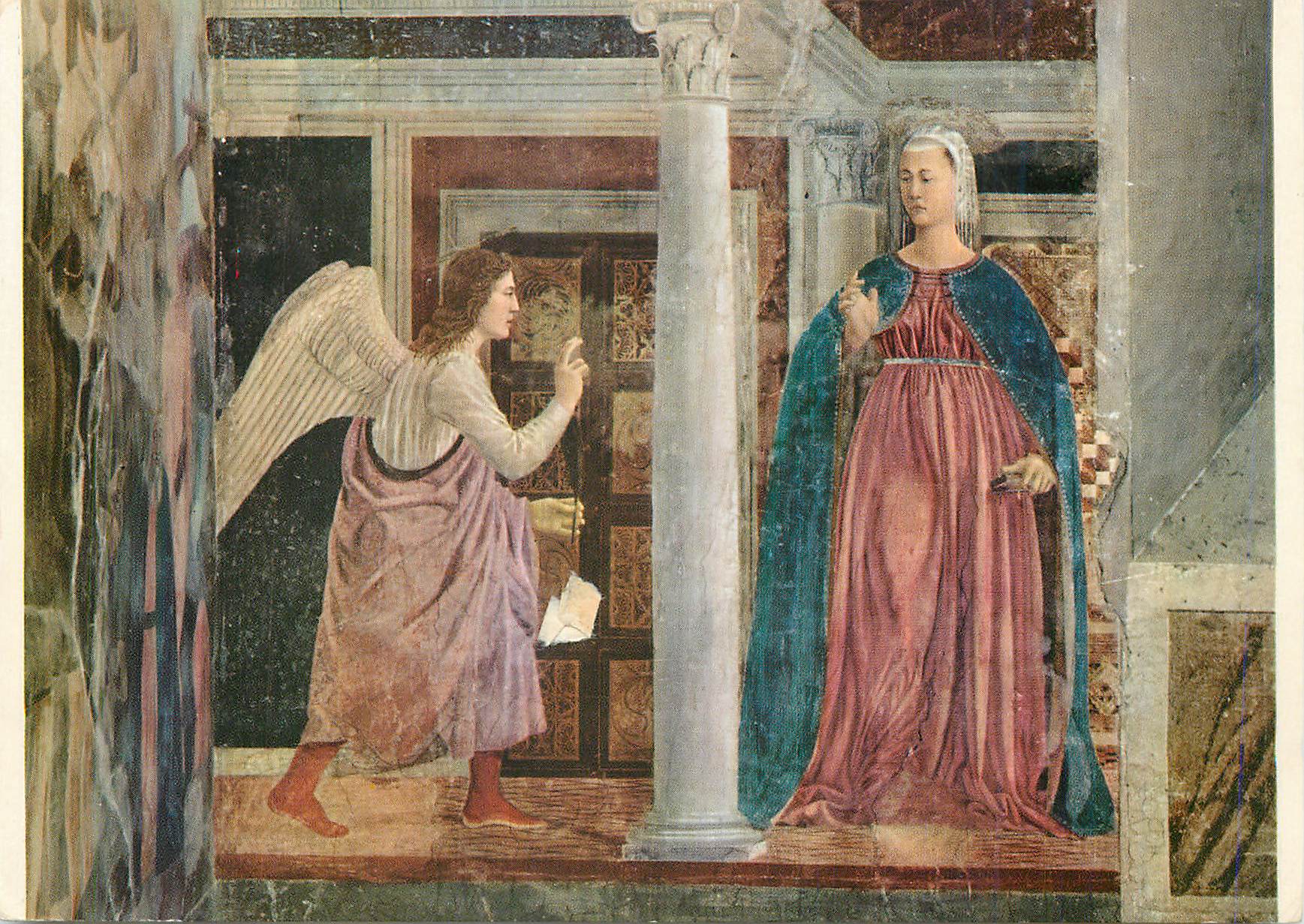 CPM Arezzo Chiesa di S Francesco L'Annunciazione di Maria (Particolare)Annociation de Marie