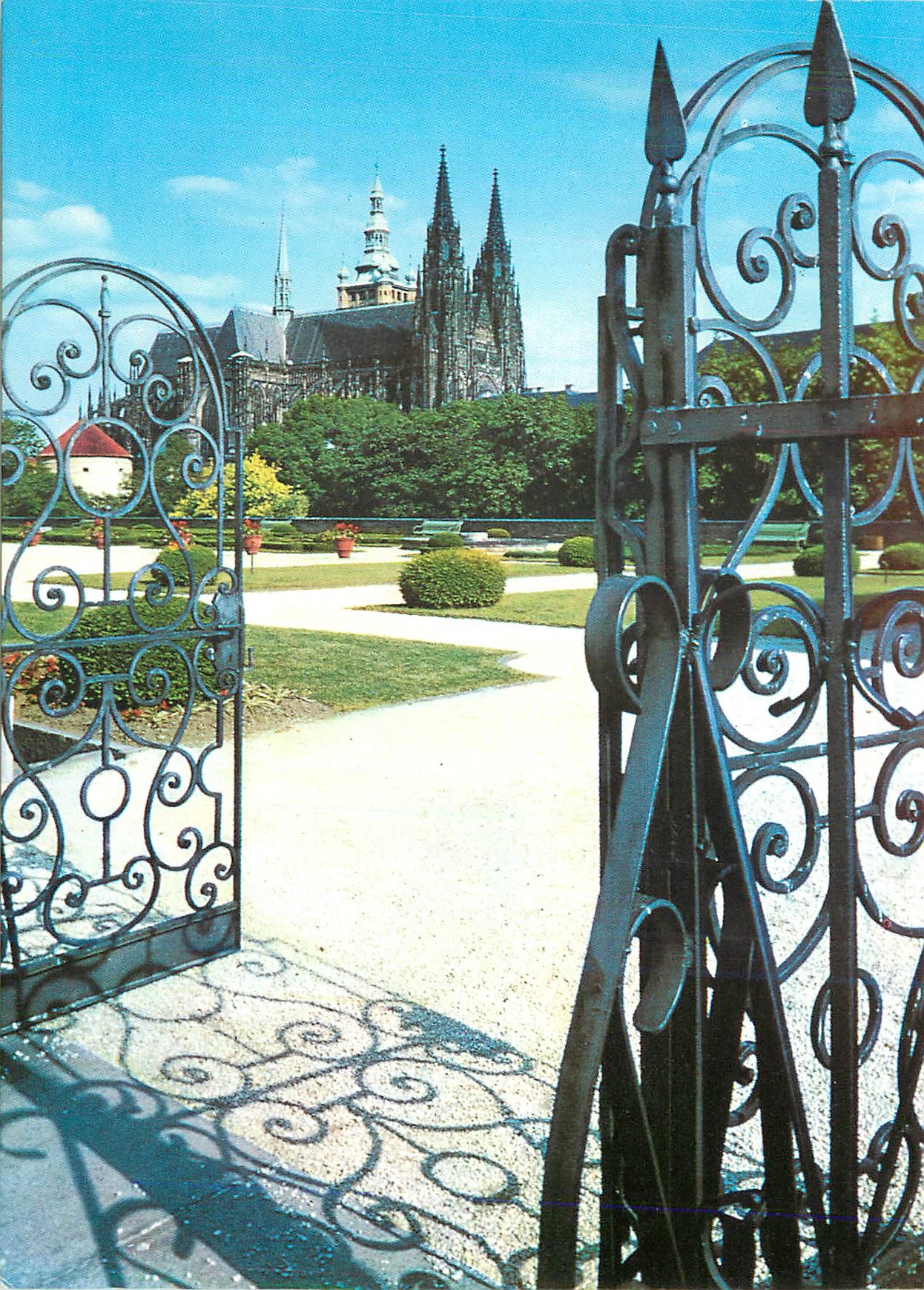 CPM Praga La cathedrale St Guy vue de Manege