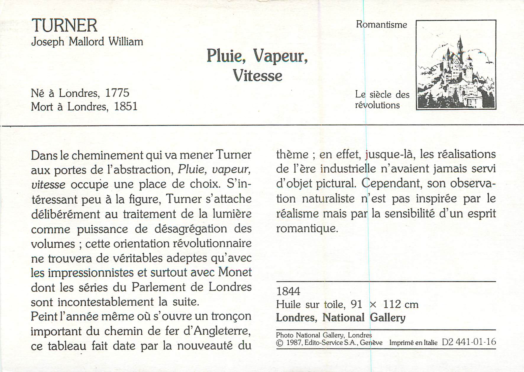 CPM Tuner Pluie vapeur vitesse Train — Verso