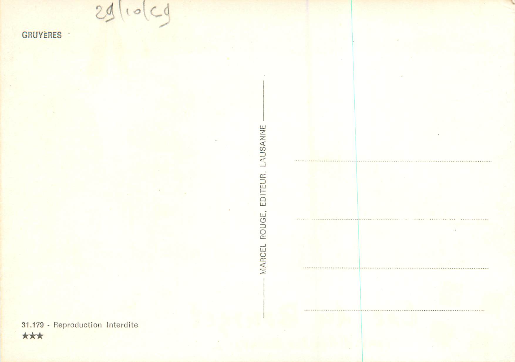 CPM Gruyeres — Verso
