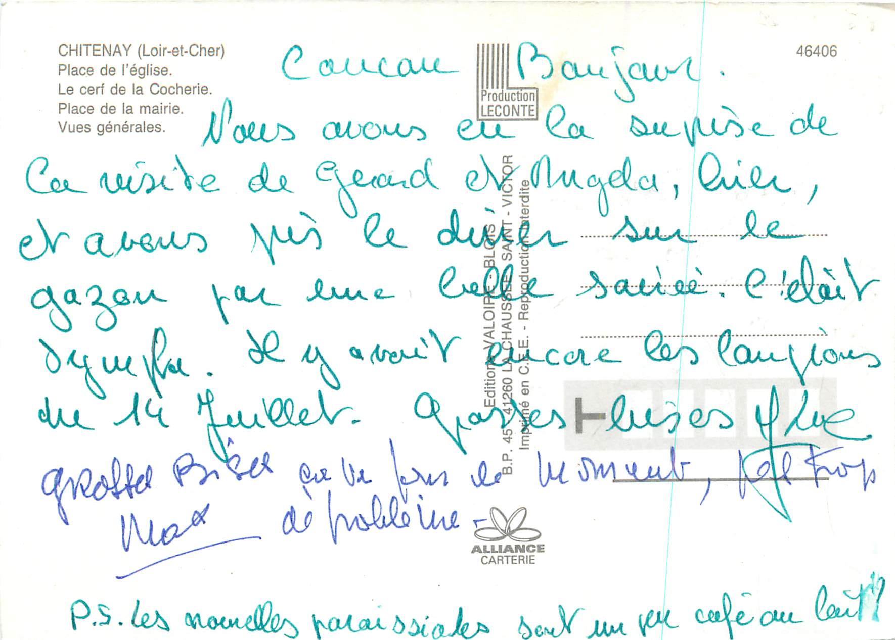 Chitenay — vue générale — Edition Valoir & Blois — Reverso