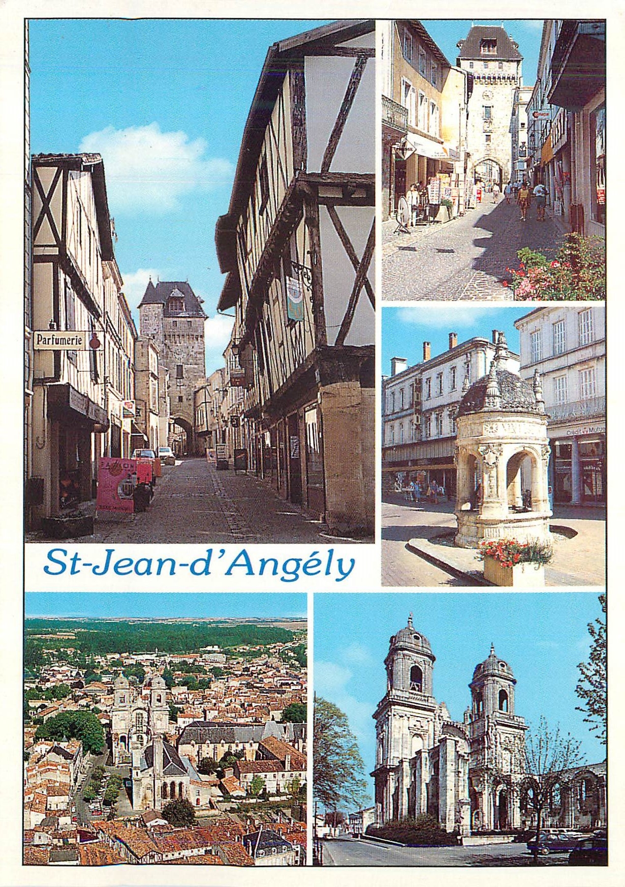 CPM Saint Jean d'Angely Villes maison a colombage XVa s Tour de l'horloge a machicoulis