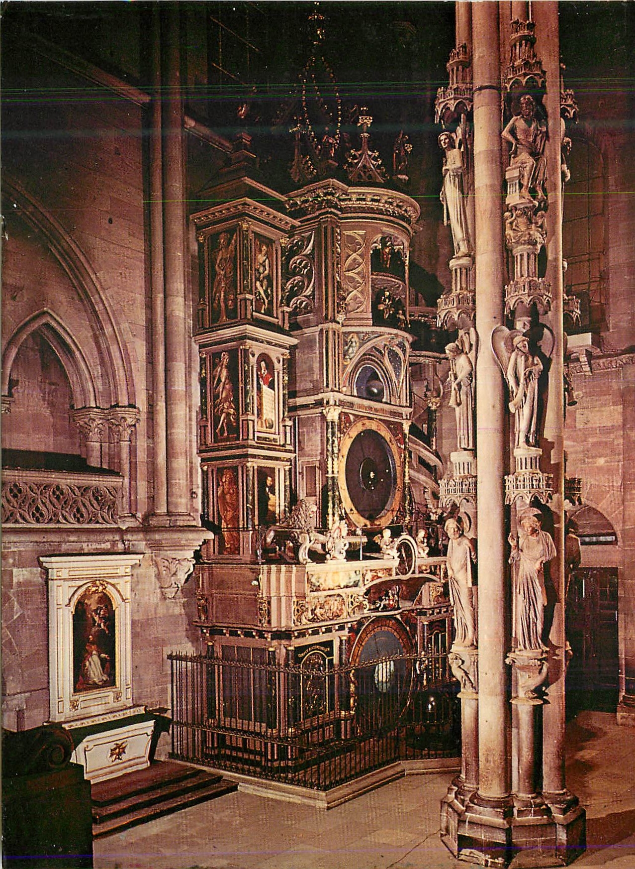 CPM Cathedrale de Strasbourg Horloge et pilier des Anges (XIIIe siecle)