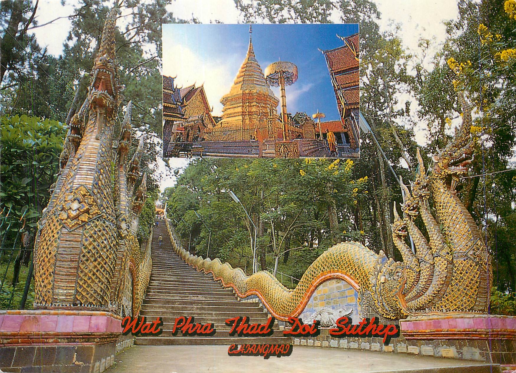 CPM A Naga Stair Case To Wat Phra Thad Doi Suthep Chiangmai Dragon