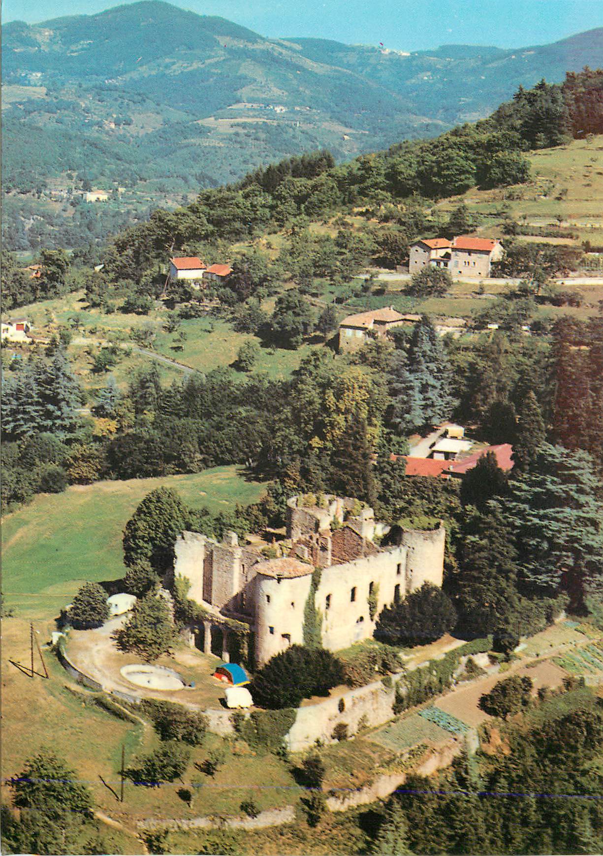 CPM Le Cheylard (Ardeche)Le Chateau de la Cheze dans son cadre de montagnes