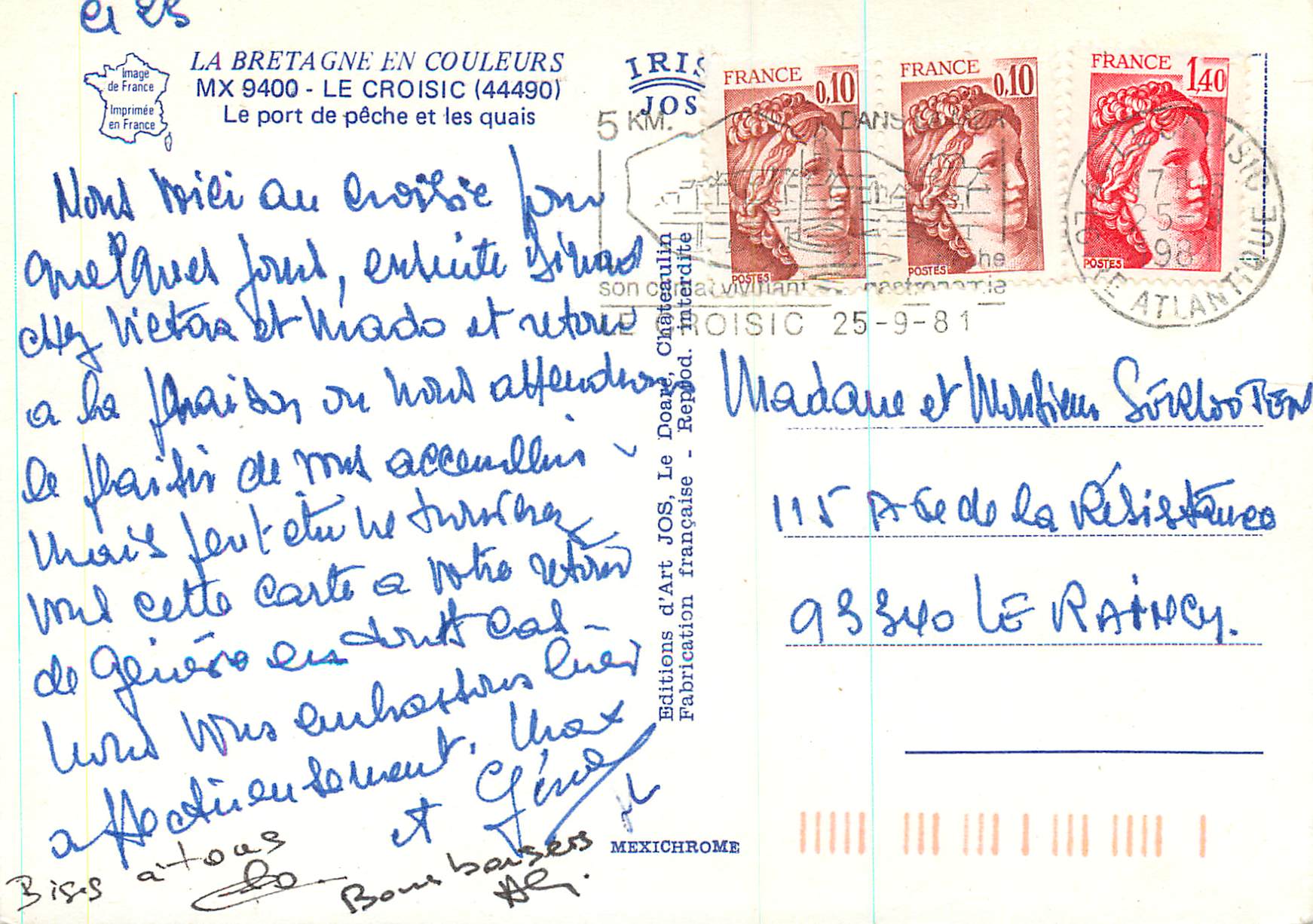 CPM La Bretagne en couleurs Le Croisic Le port de peche et les quais Bateaux de peche — Rückseite