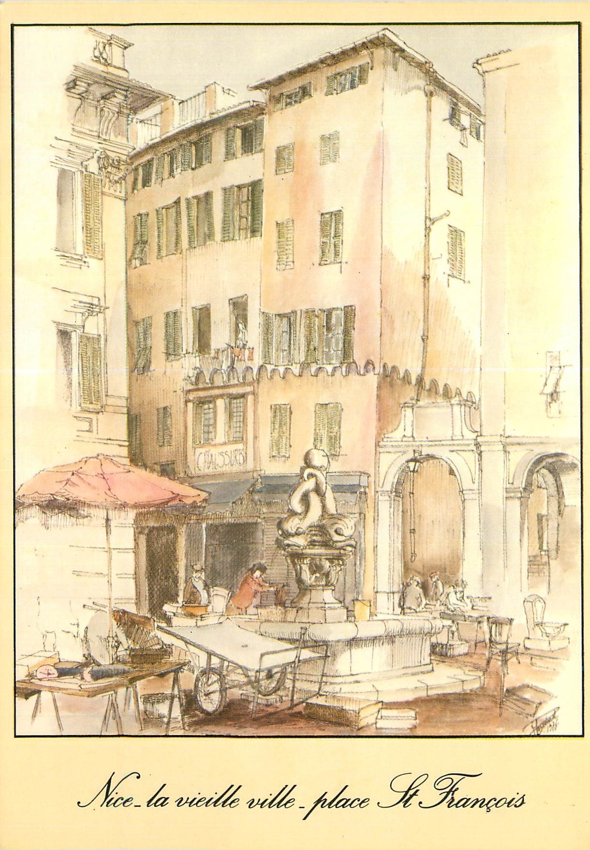 CPM La Cote d'Azur inoubliable Nice La vieille place St Francois