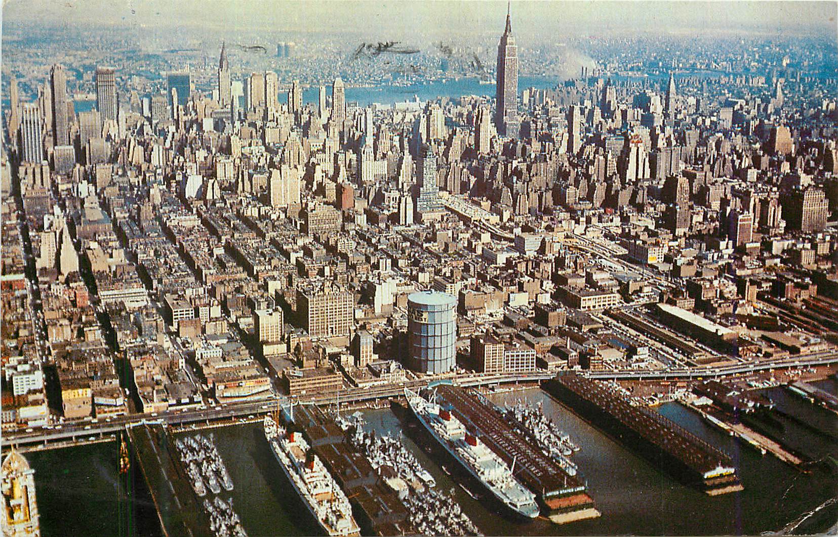 CPM Air view of famous midtown Manhattan skyline New York City