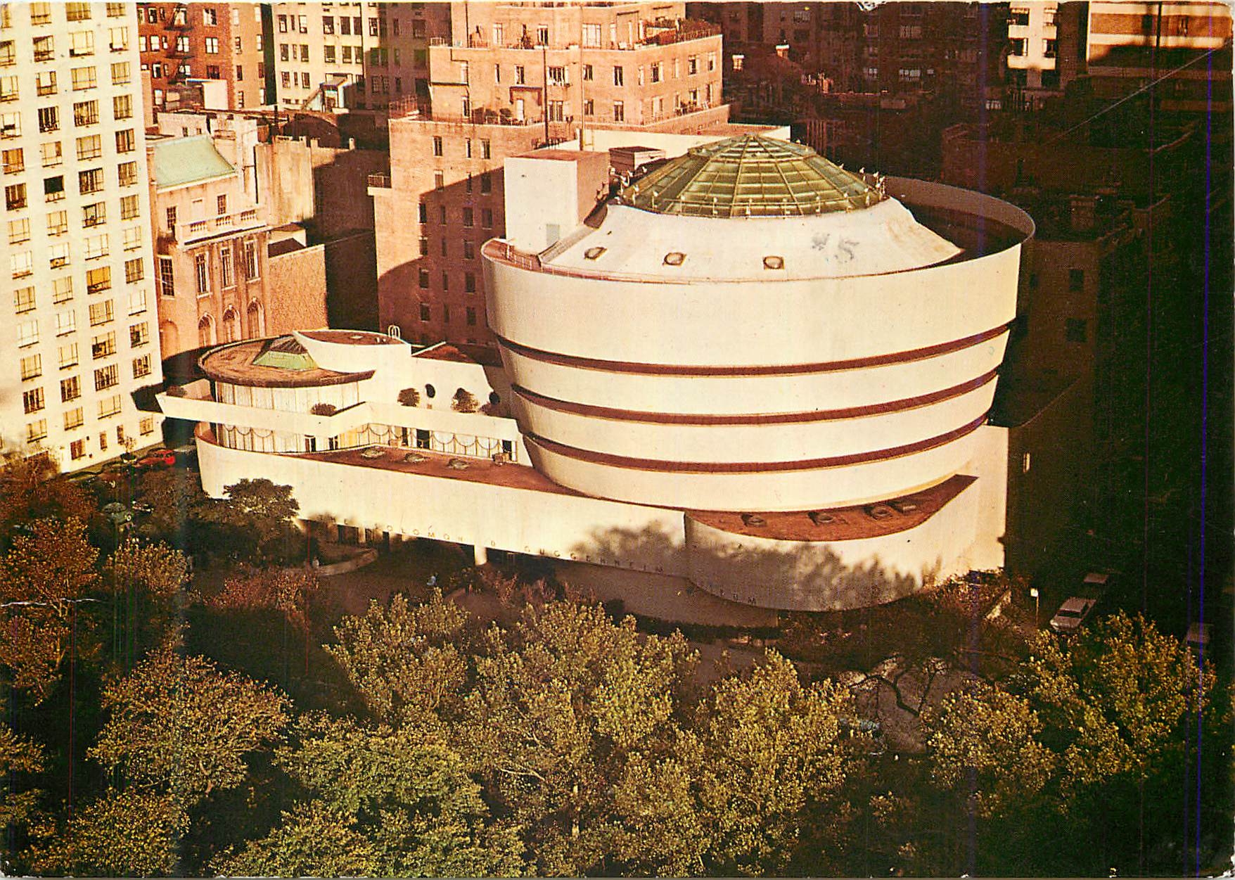 CPM Solomon R Guggenheim Museum Fifth Avenue New York Aerial view