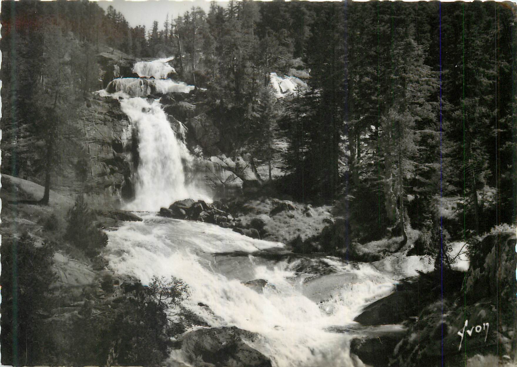 CPM Env de Cauterets (Htes Pyrenees)Cascade du Pont d'Espagne Jonction des Graves de Gaube et de Marcadou
