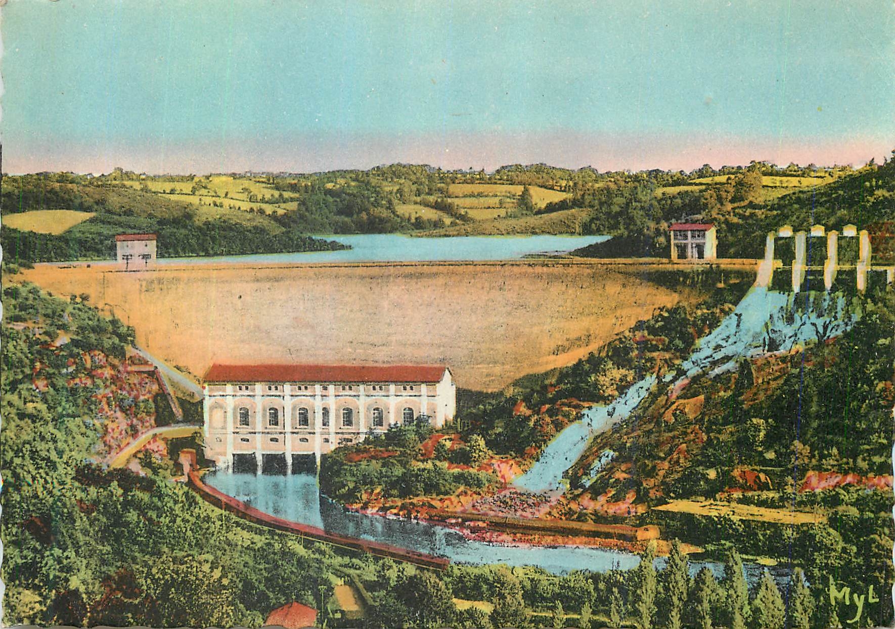 CPM Barrage d'Eguzon (Indre)L'Usine et le barrage