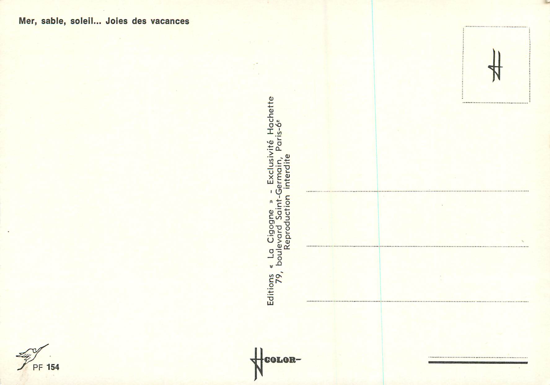 CPM Mer Sable Soleil Joies des vacances Enfants — Verso