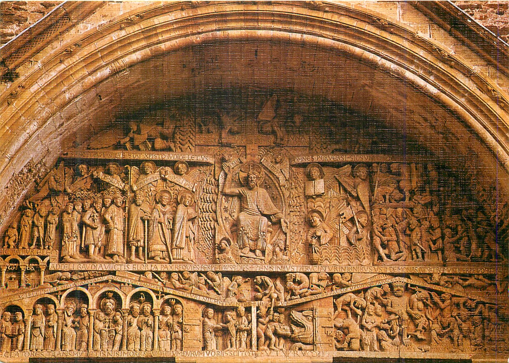 Conques-en-Rouergue — Basilique Sainte-Foy — Tympan sculpté du Jugement Dernier — Édition de Luxe