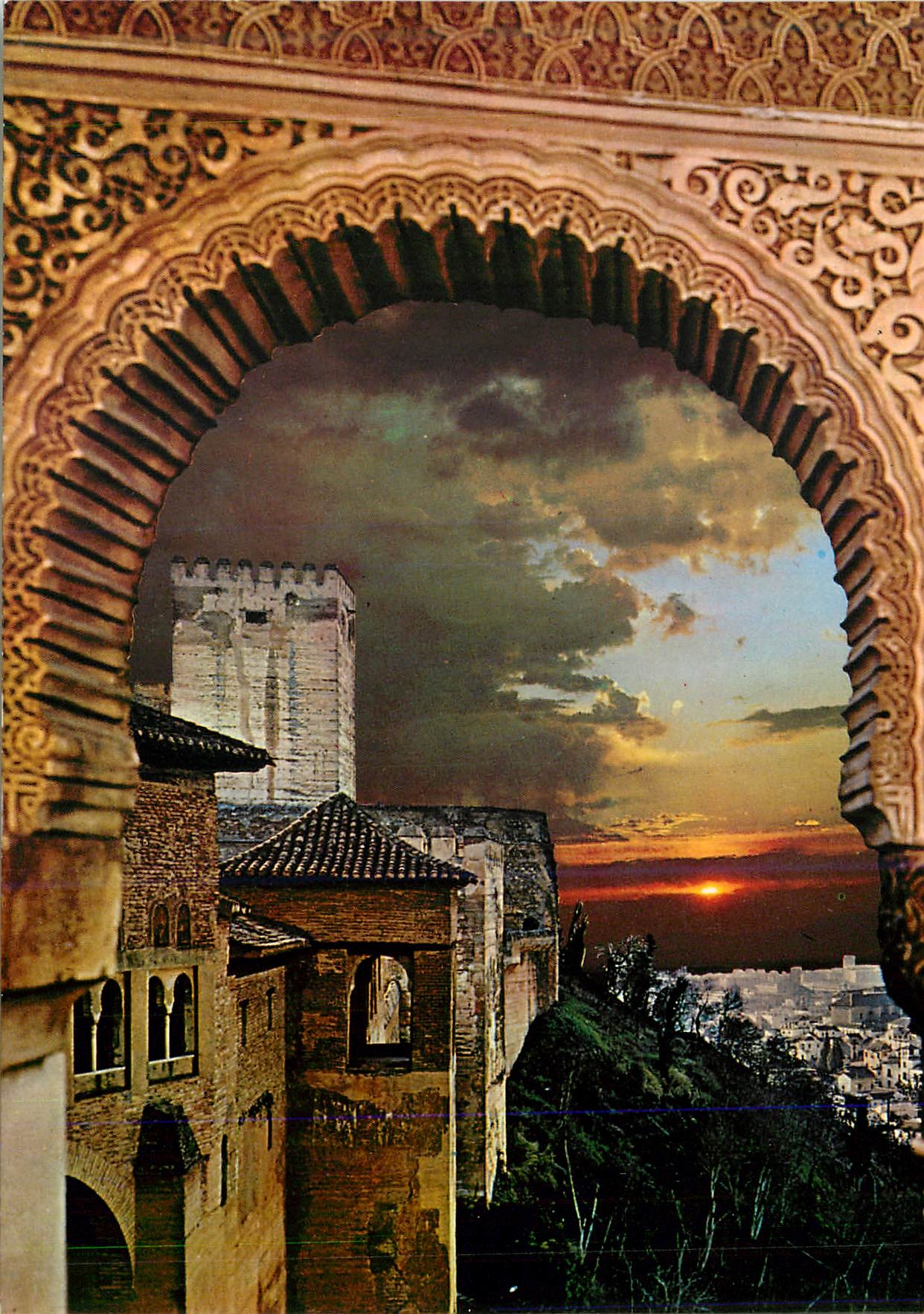 Alhambra — Coucher du Soleil — Éditions Gallegos n°1.155