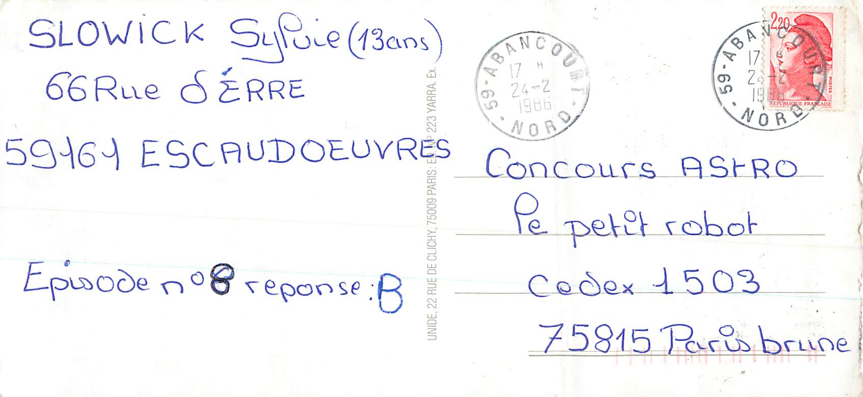CPM Enfant — Rückseite