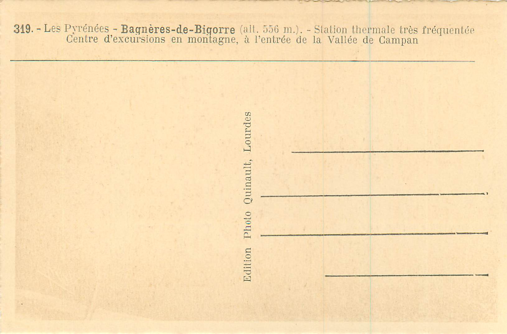 Bagnères-de-Bigorre — Station thermale très fréquentée — Édition Photo Quinault, Lourdes — Reverso
