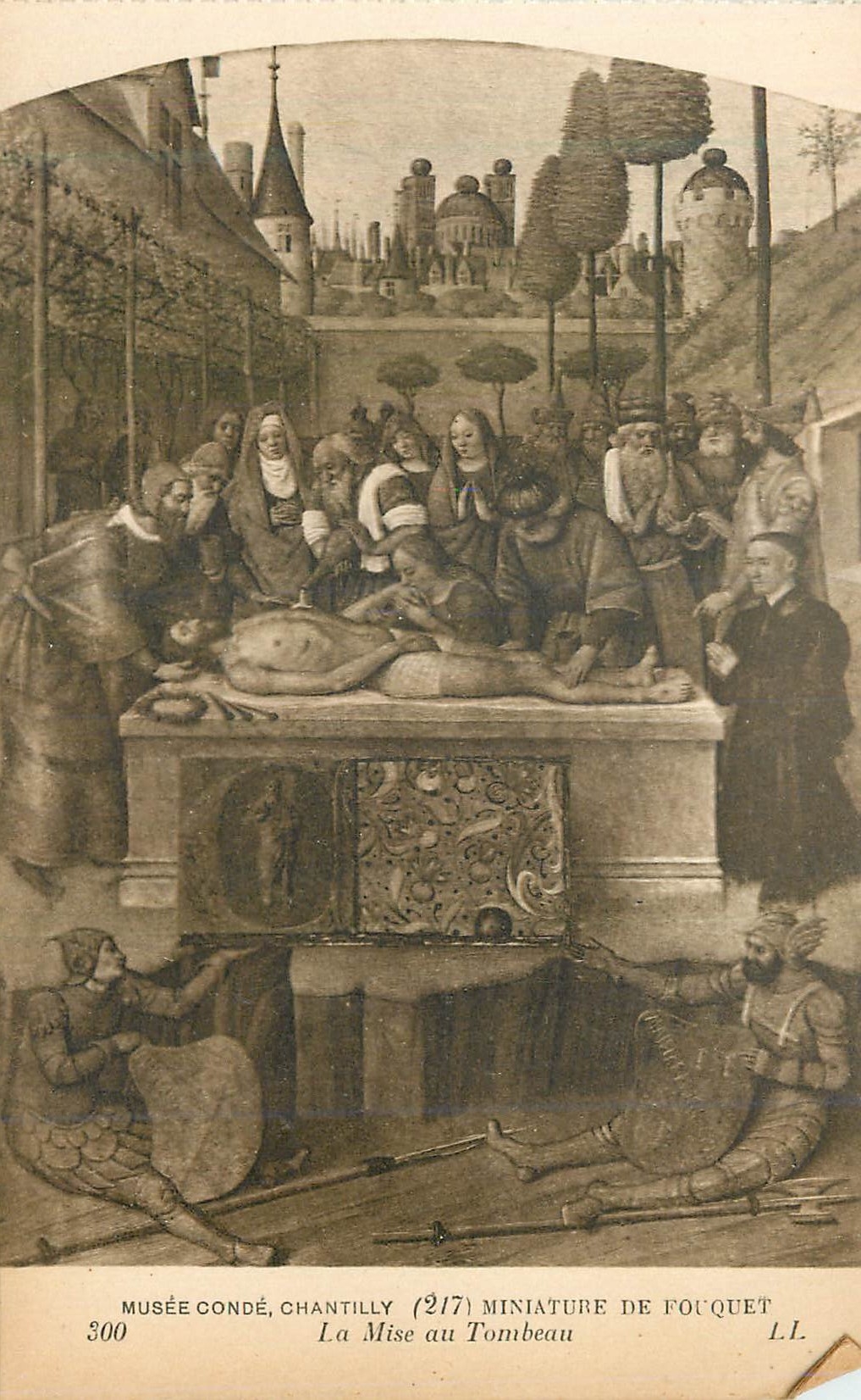 CPA Musee Conde Chantilly Miniature de fouquet La Mise au Tombeau