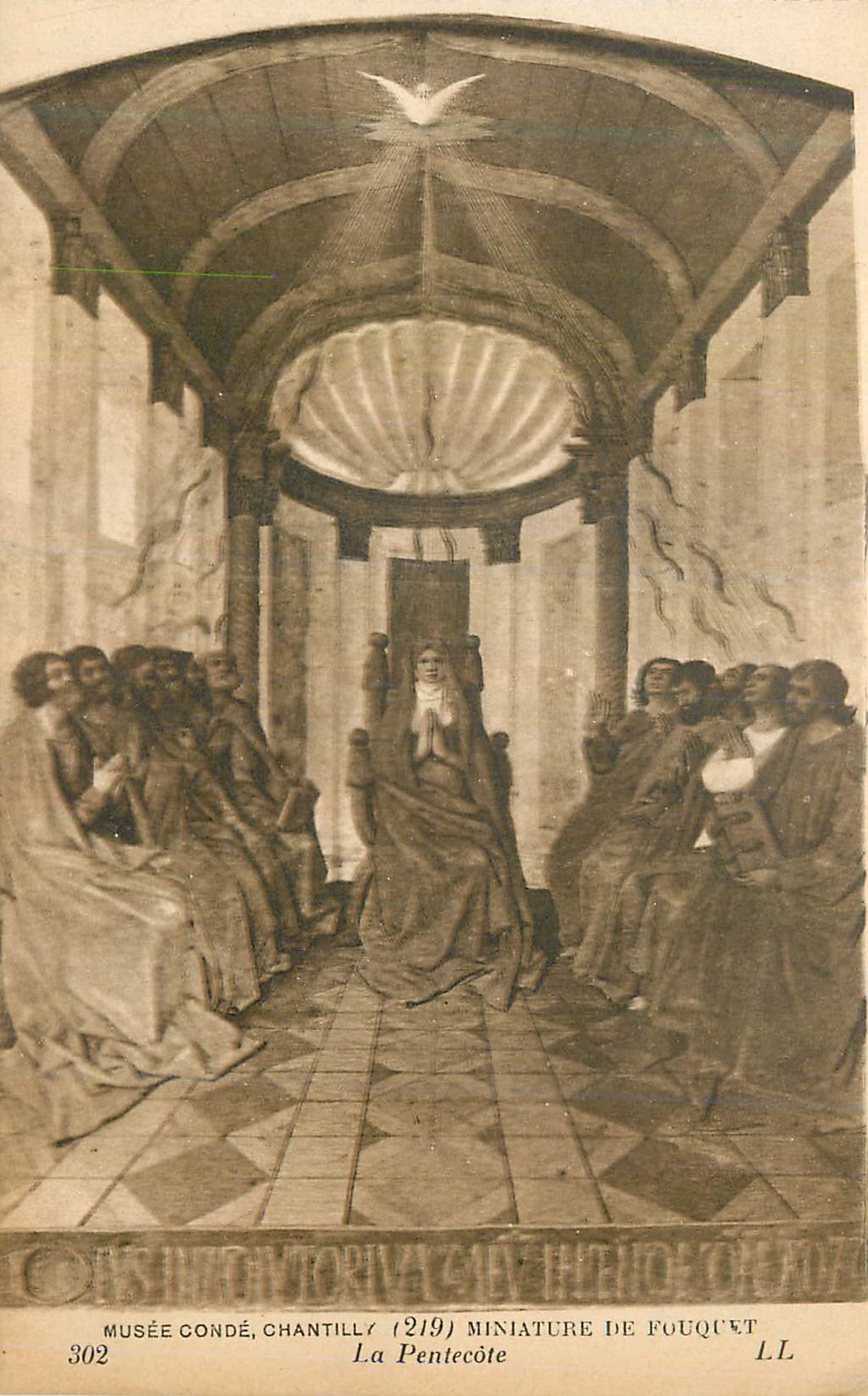 CPA Musee Conde Chantilly Miniature de fouquet La Penteconte