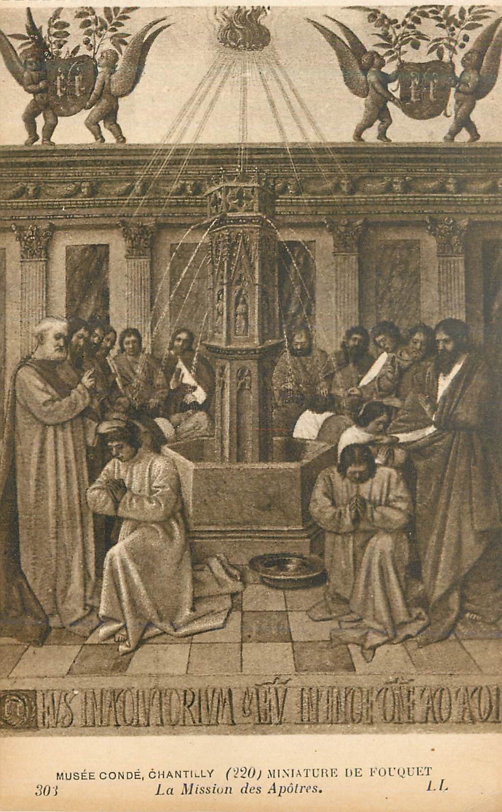 CPA Musee Conde Chantilly Miniature de fouquet La Mission des Apotres