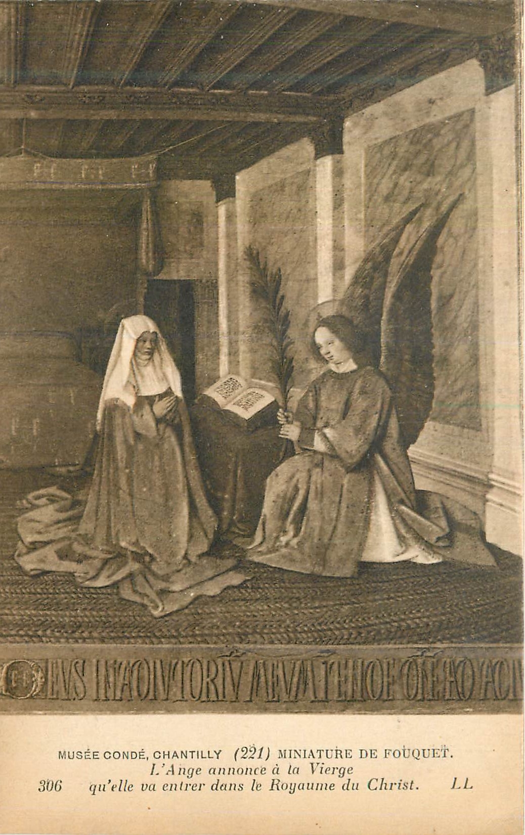 CPA Musee Conde Chantilly Miniature de fouquet L'Ange annoce a la Vierge qu''elle va entrer dans le Royaume du Christ