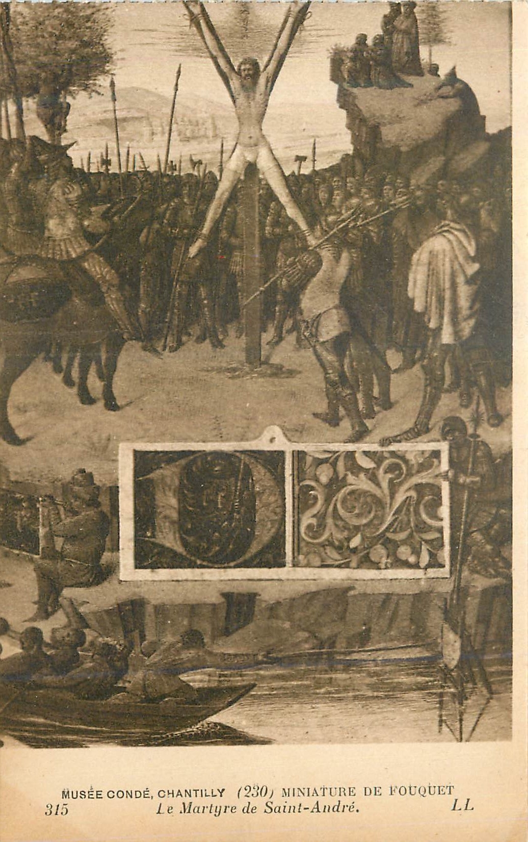 Le Martyre de Saint-André — miniature de Fouquet — Musée Condé, Chantilly, n°315