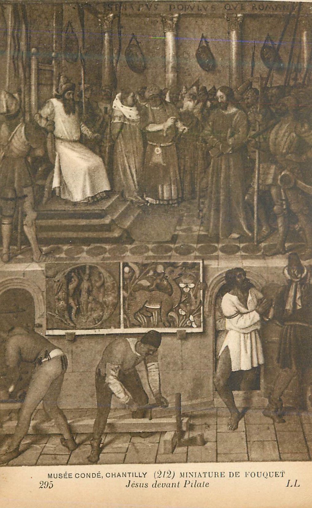 CPA Musee Conde Chantilly Miniature de fouquet Jesus devant Pilate