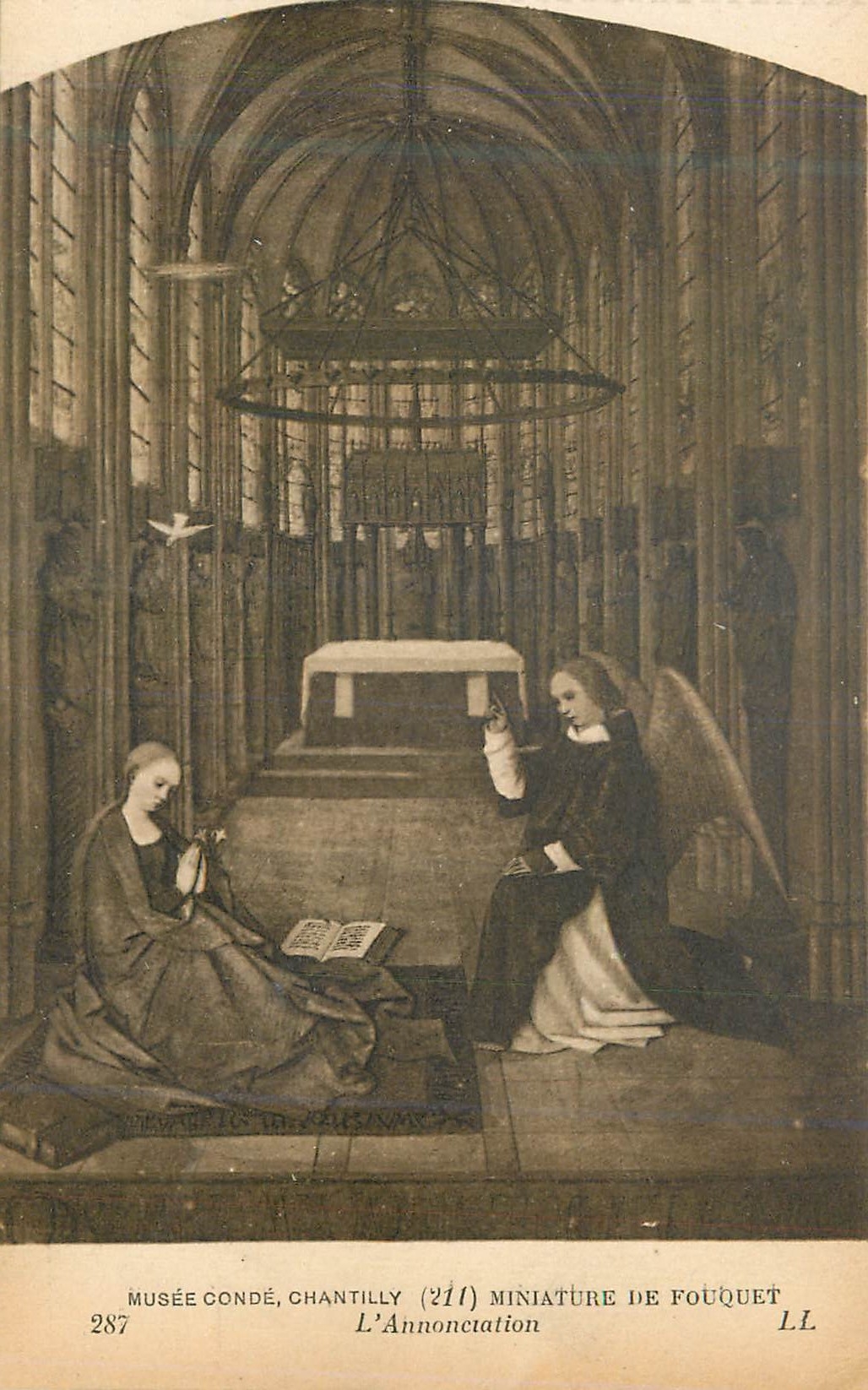 CPA Musee Conde Chantilly Miniature de fouquet L'Annonciation