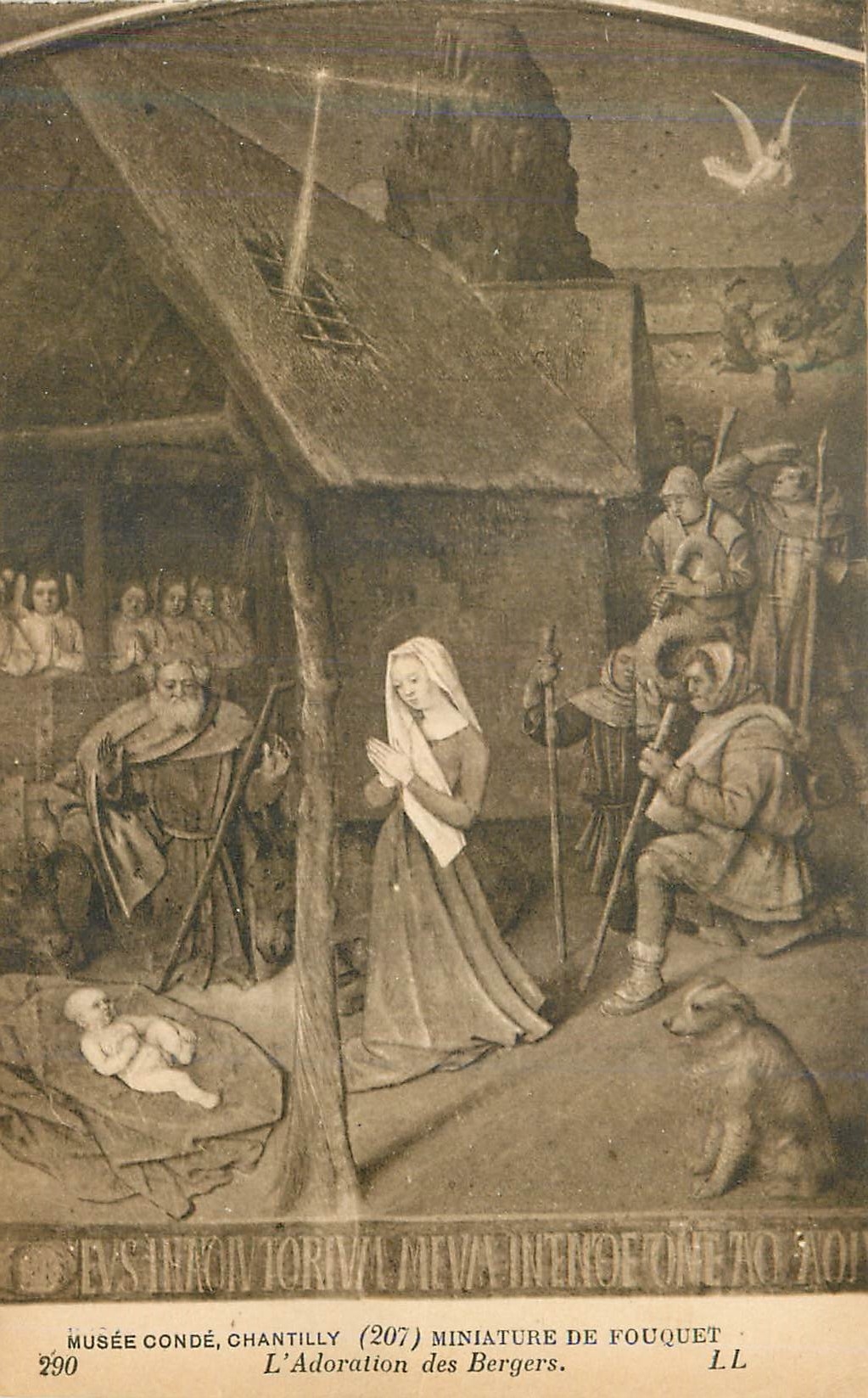 CPA Musee Conde Chantilly Miniature de fouquet L'Adoration des Bergers